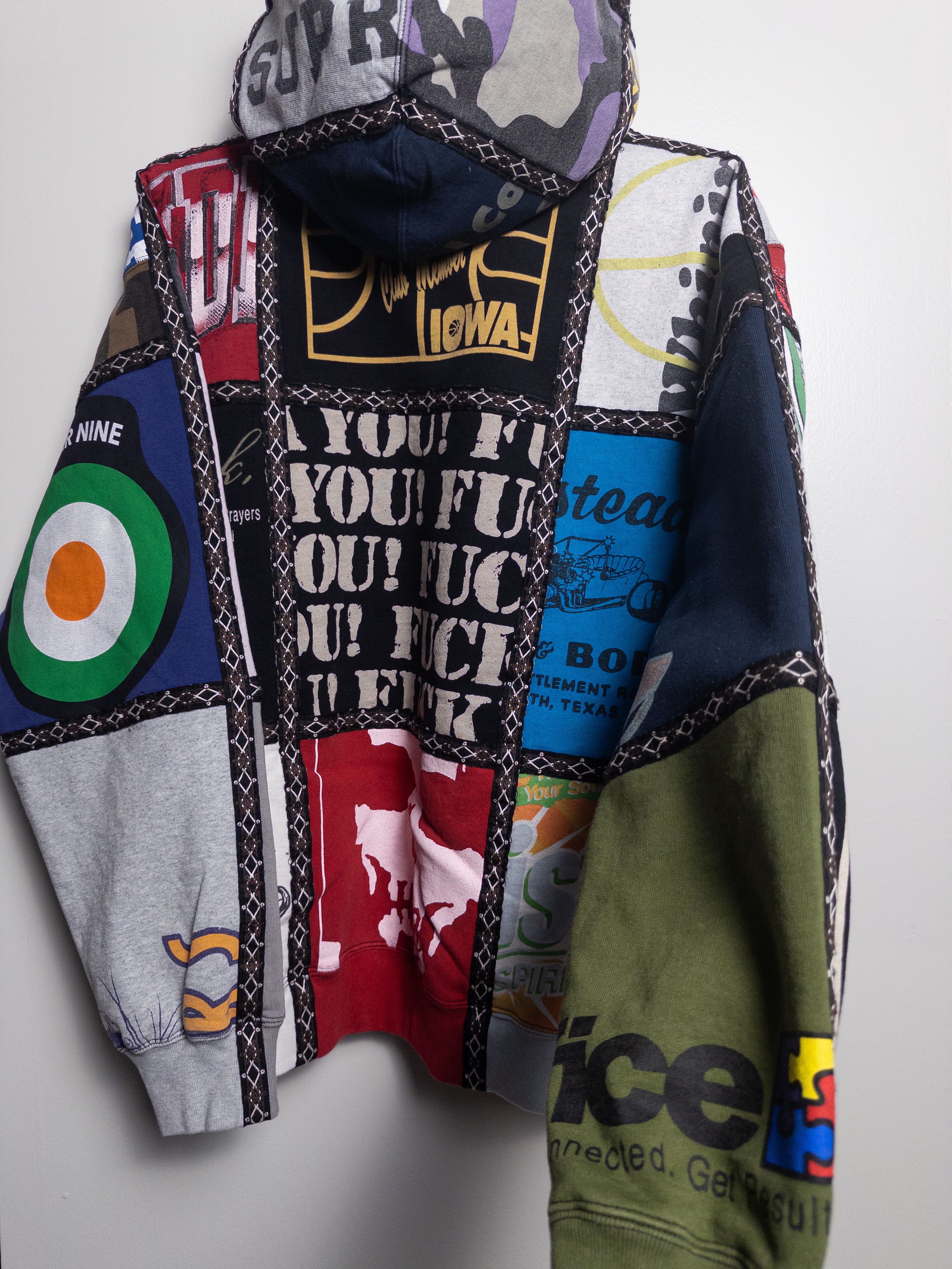 Number (N)ine × Supreme PATCHWORK ZIP HOODIE Size US L / EU 52-54 / 3 - 7 Thumbnail