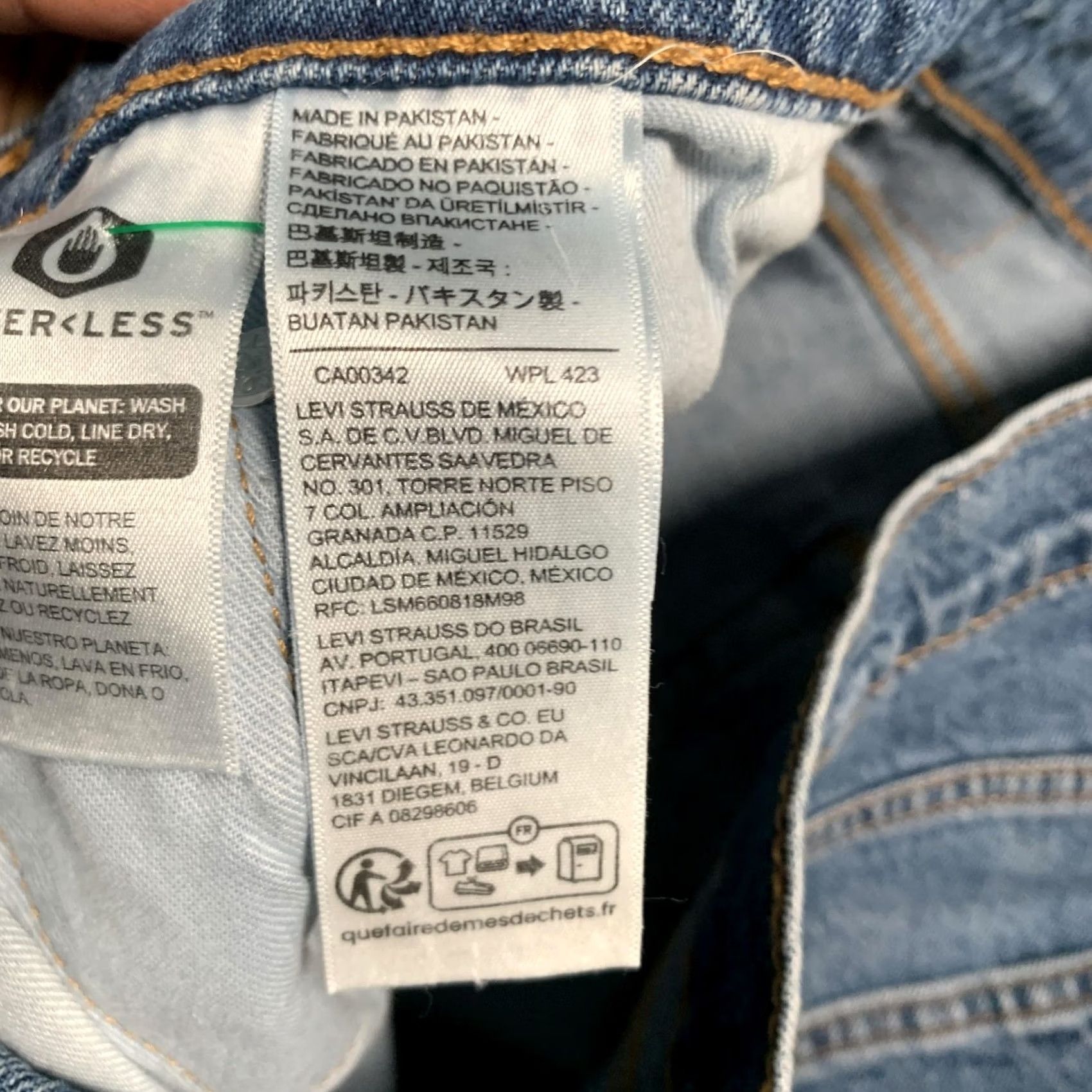 Levi's Levis 505 Jeans Blue Denim Straight Leg Classic Fit Casual Pants Mens 34x30 Size US 34 / EU 50 - 6 Thumbnail