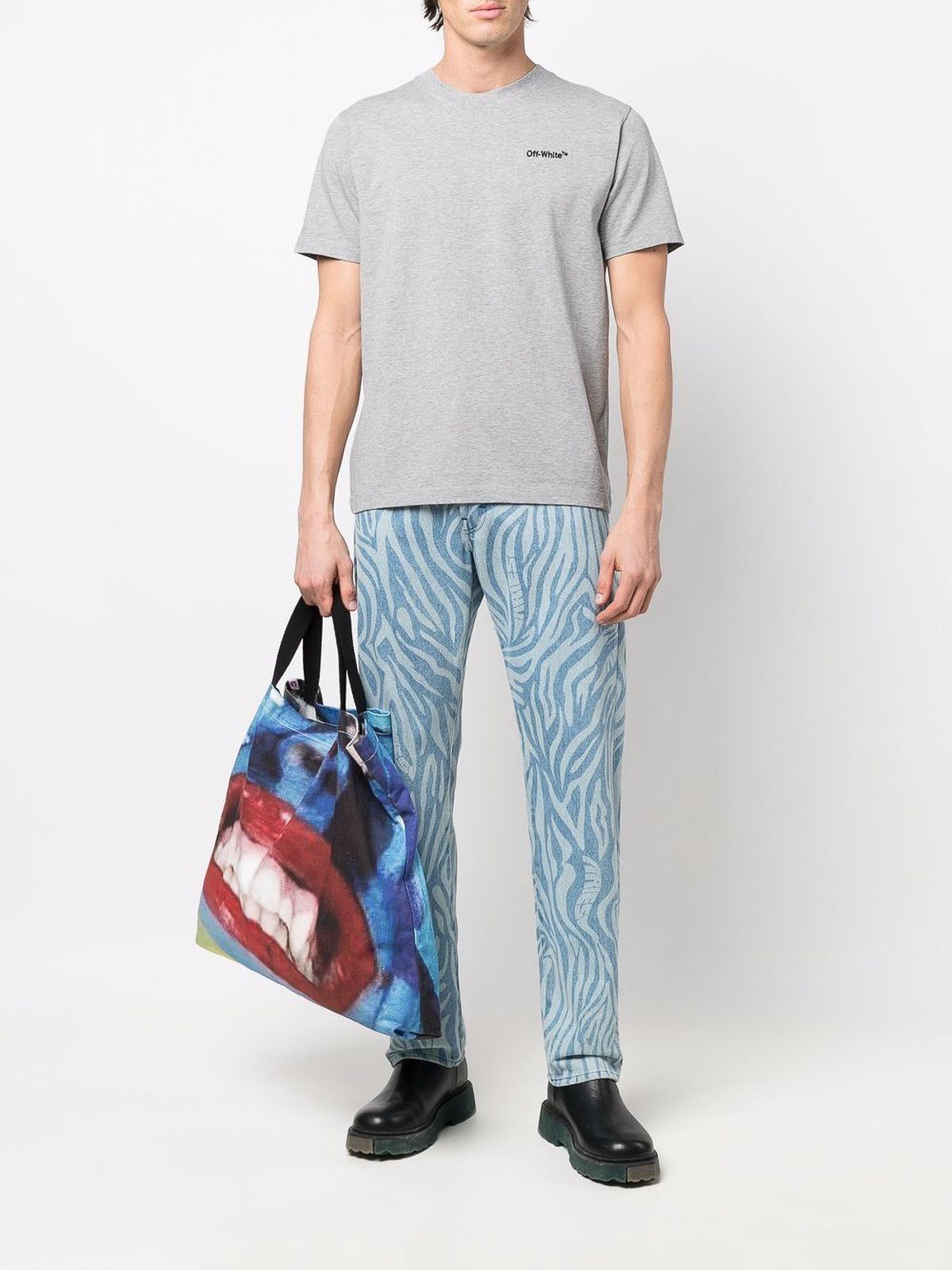 Off-White o1gr1nt1124 For All Slim S/S T-Shirt in Grey Size US S / EU 44-46 / 1 - 2 Thumbnail