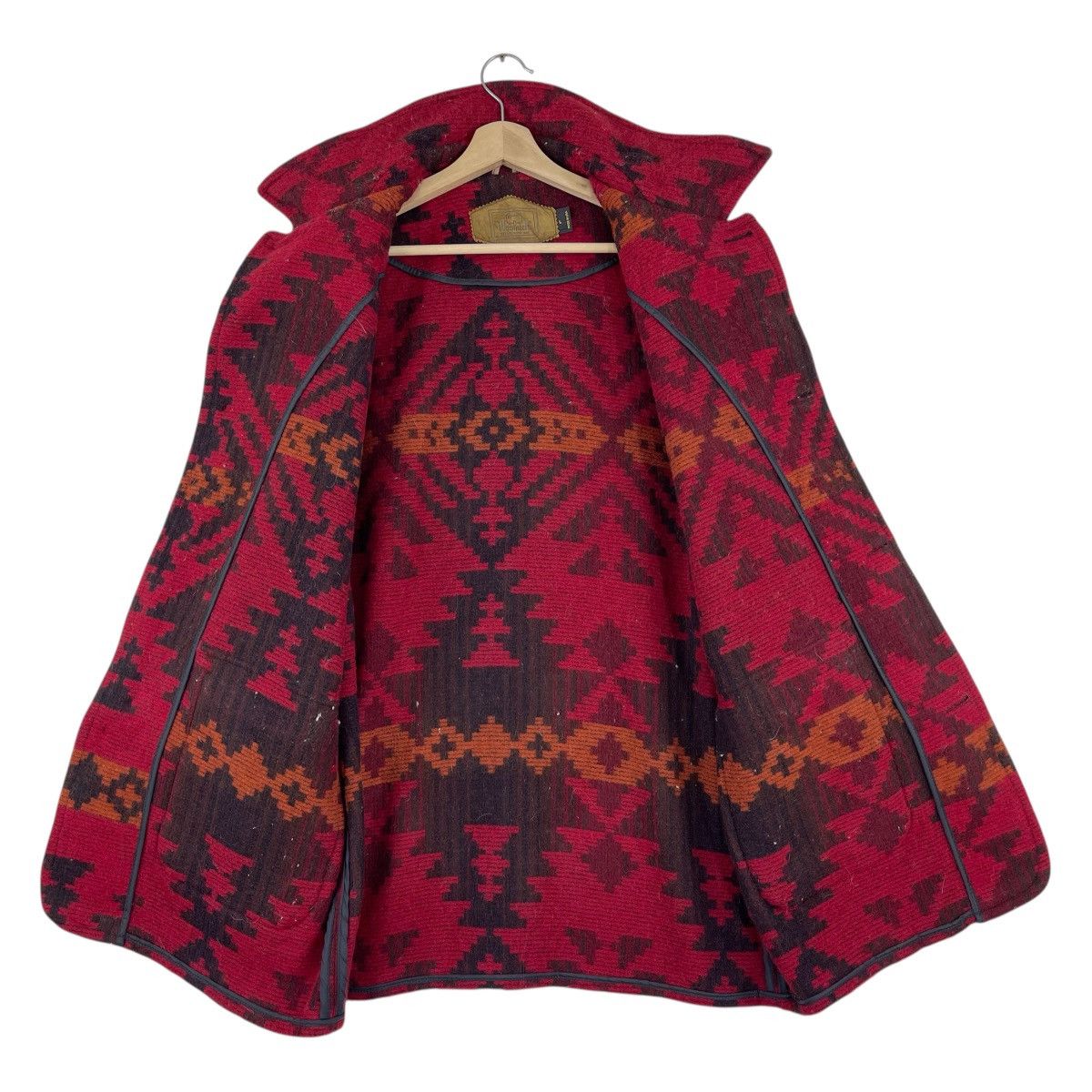 Vintage × Woolrich Woolen Mills 1980 Aztec Native wool Blanket Jacket Size US L / EU 52-54 / 3 - 6 Thumbnail