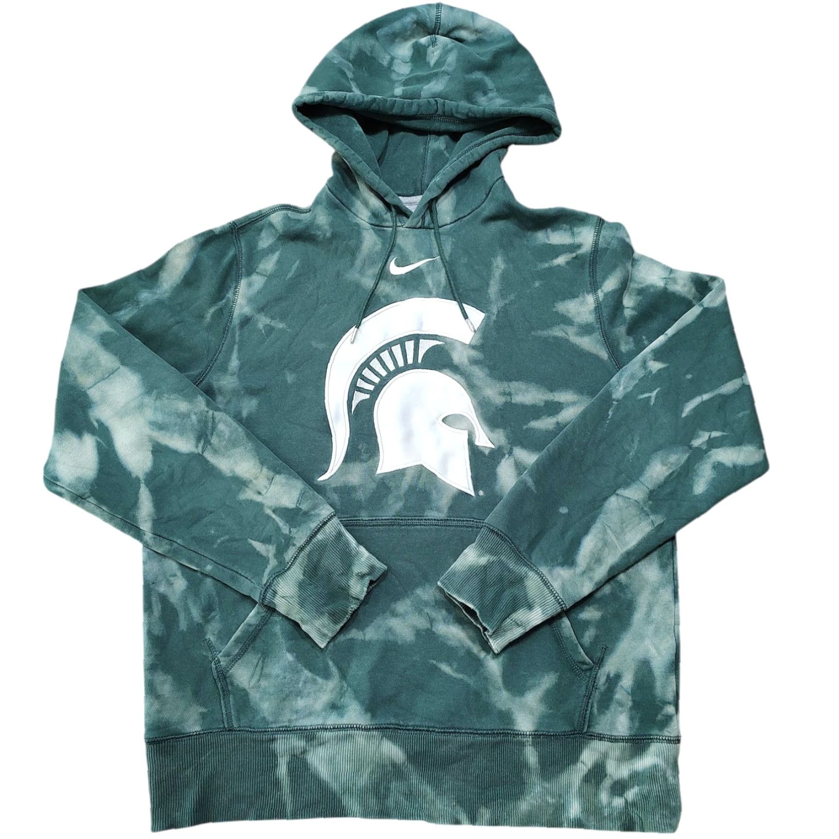 Nike Nike Hoodie Mens M Tie Dye Acid Wash Green Spartan Michigan 90s Colorful Sports Logo Sweatshirt Size US M / EU 48-50 / 2 - 2 Thumbnail