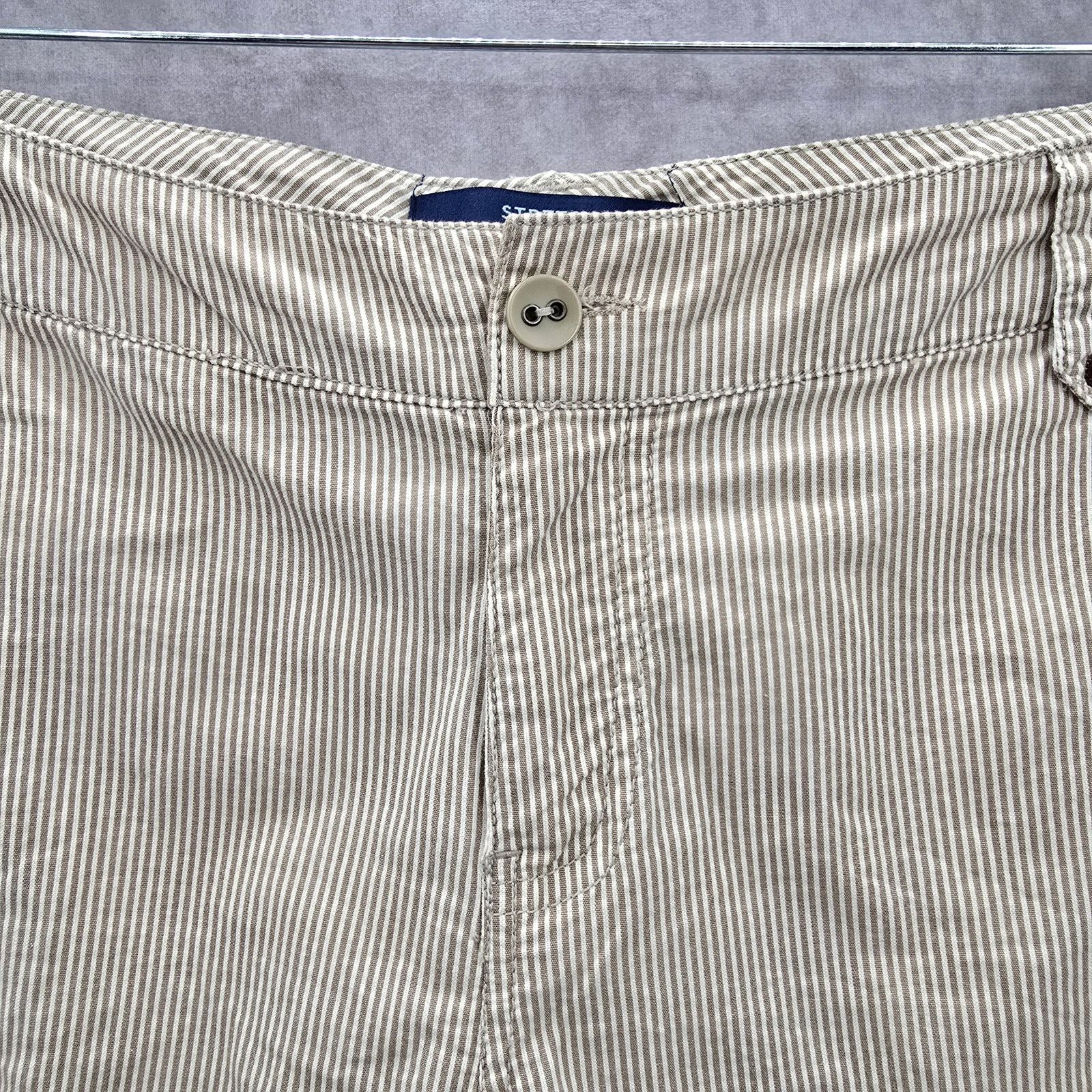 Other Bill Bass Jeans Bermuda Flat Front Stripe Shorts Cotton 10 Size 32" / US 10 / IT 46 - 3 Thumbnail