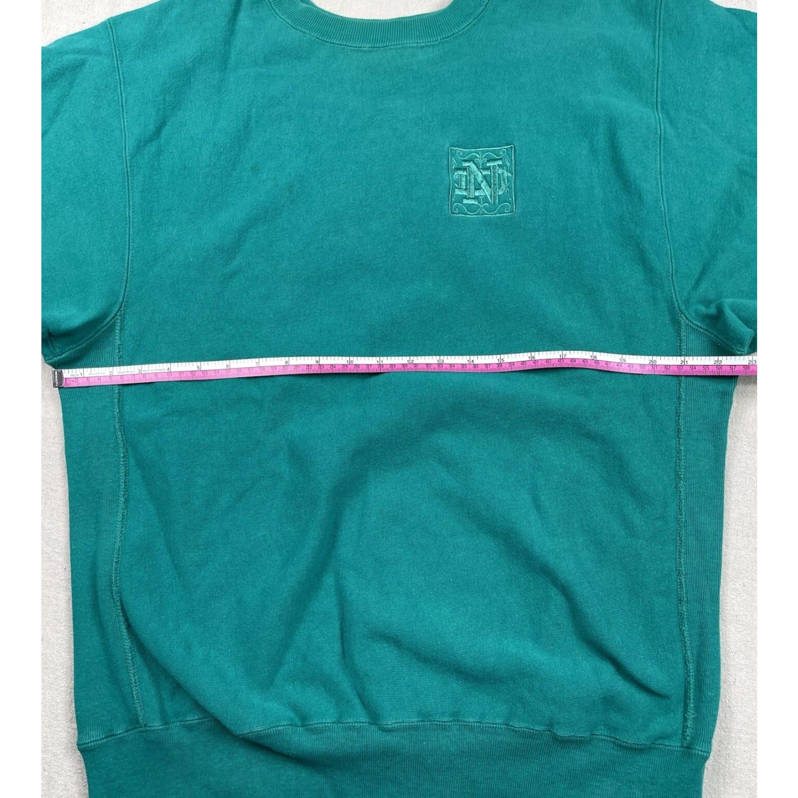 Champion VINTAGE Champion Notre Dame Irish Sweatshirt XL Green Reverse Weave Long Sleeve Pullover College Football Mens Size US XL / EU 56 / 4 - 5 Thumbnail