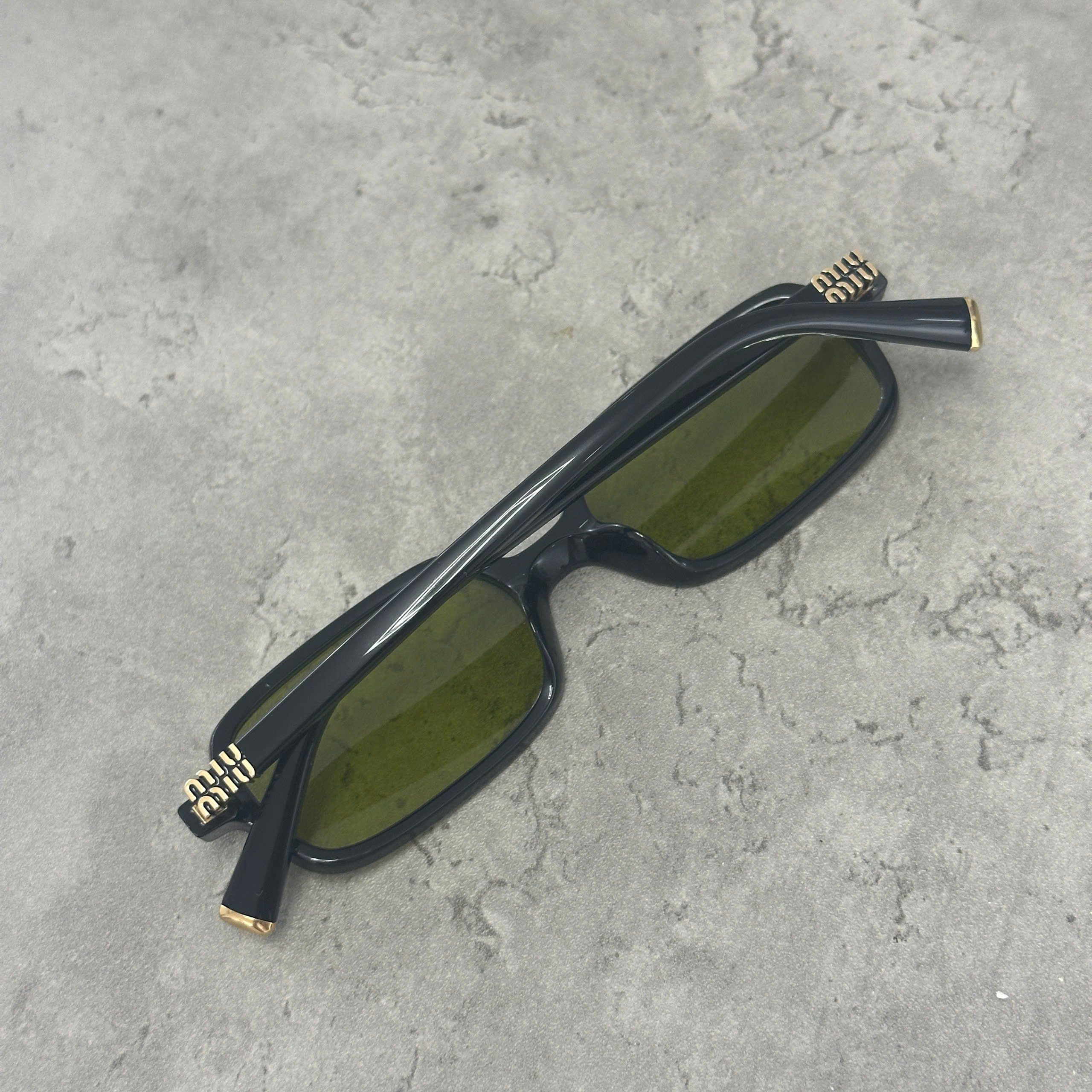 Miu Miu MIU MIU MU 11ZS 16K07O Sunglasses BLACK/YELLOW Size ONE SIZE - 3 Thumbnail