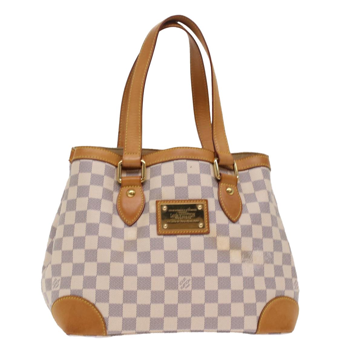 LOUIS VUITTON Damier Azur Hampstead PM Tote Bag N51207 LV Auth