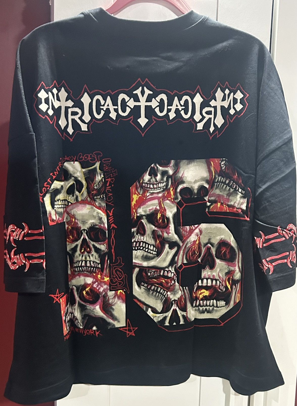 LOST INTRICACY Lost Intricacy Black "[20]16" Football Jersey Shirt size“Lg” Size US L / EU 52-54 / 3 - 14 Thumbnail