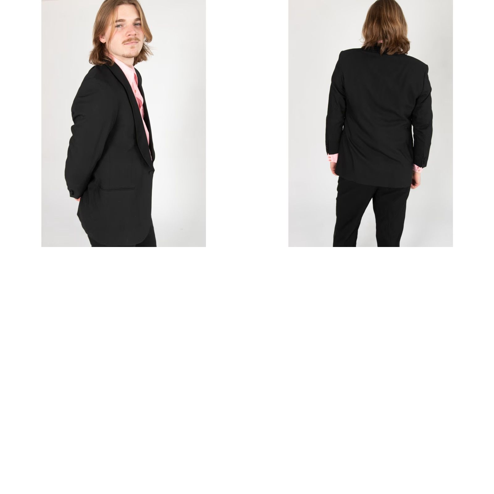 Vintage Baumler Black Tuxedo Jacket Medium Wool Blazer Formal Evening Coat Size 40R - 8 Thumbnail