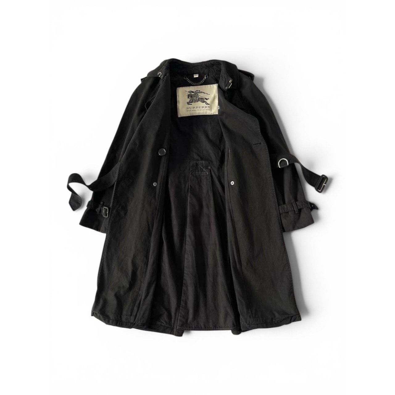 Burberry Burberry Black Trench Coat Made in England Size S / US 4 / IT 40 - 3 Thumbnail