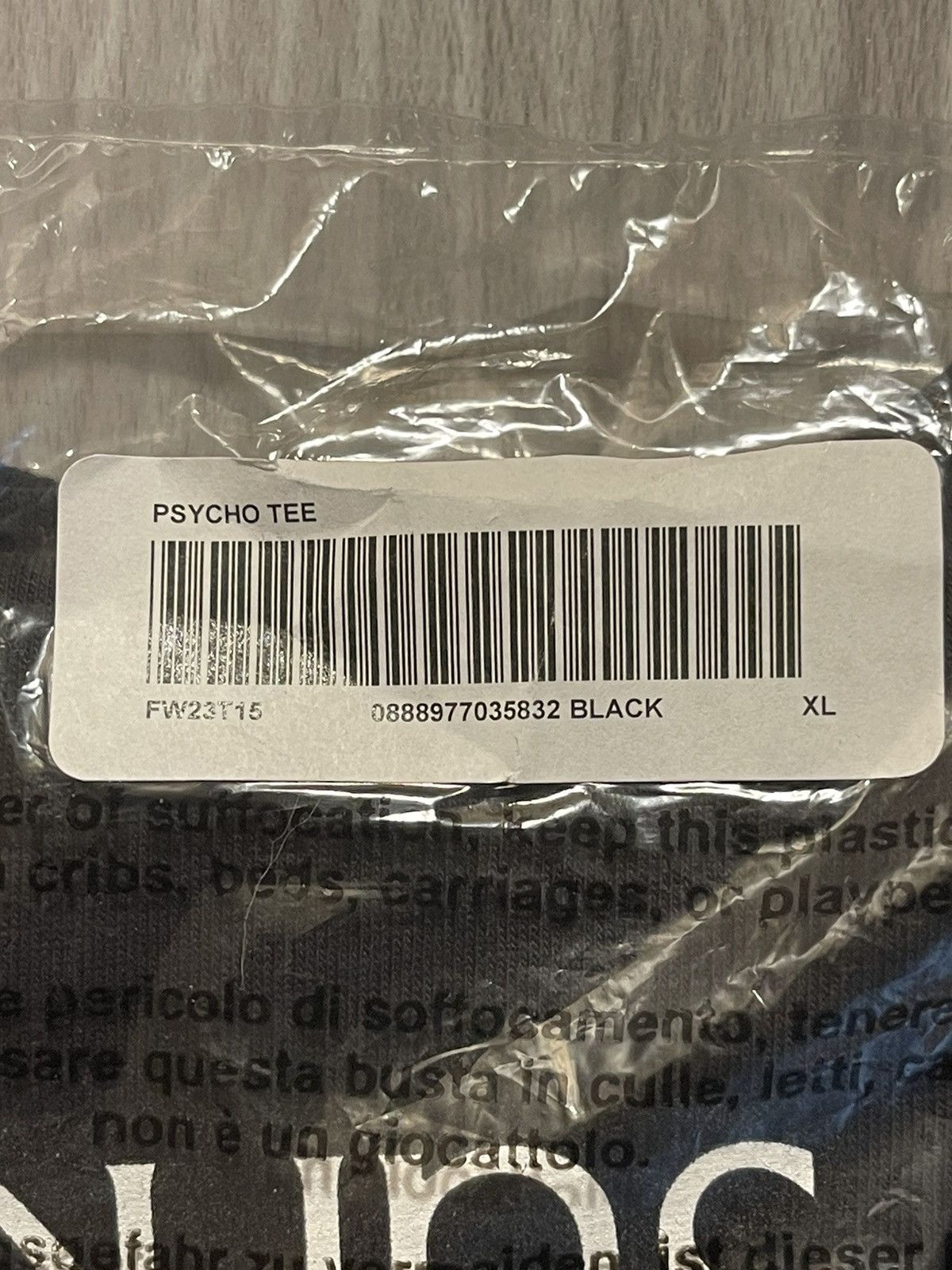 Supreme *New* Supreme Psycho Tee FW23 Black XL Size US XL / EU 56 / 4 - 3 Thumbnail