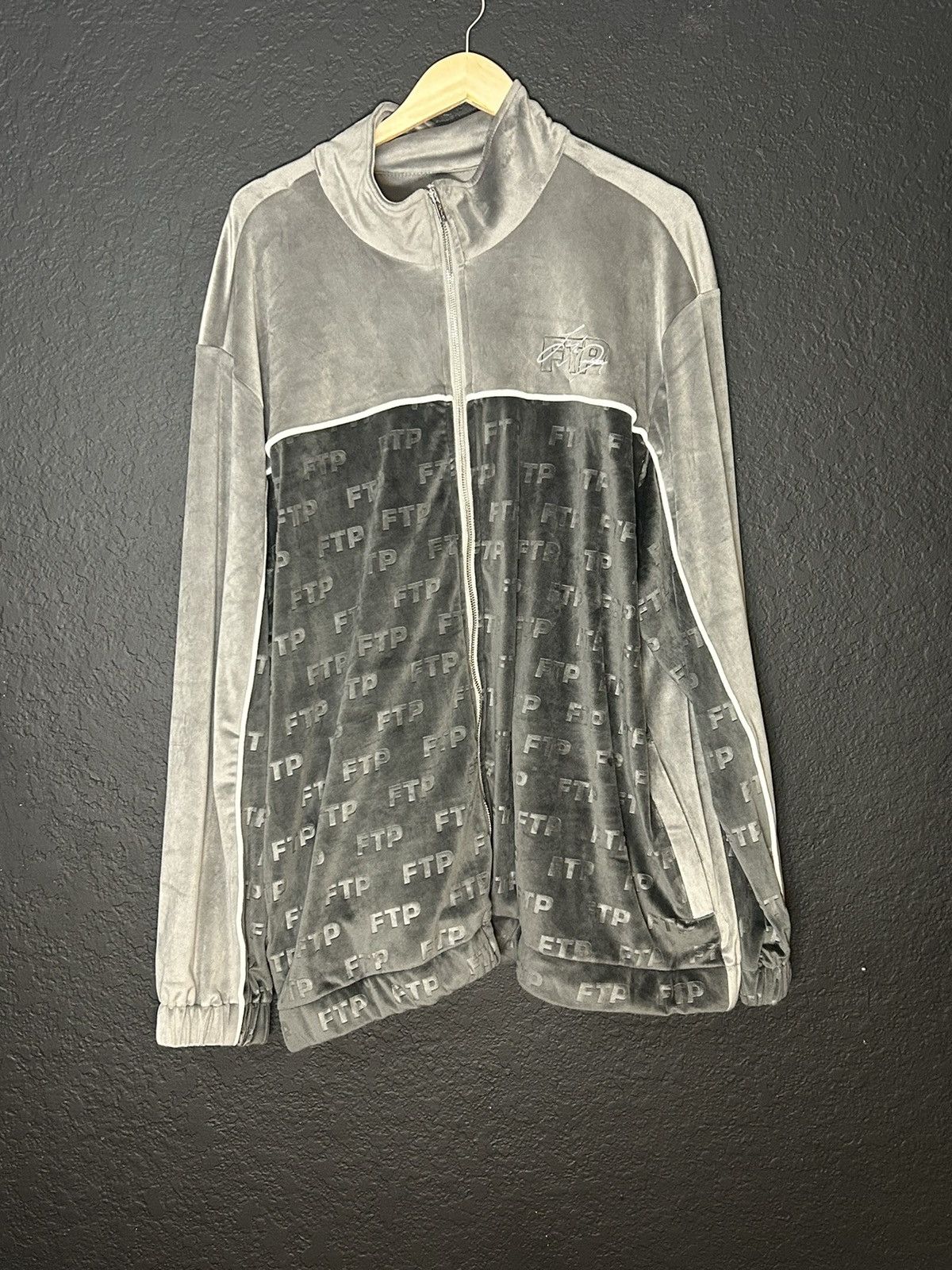 Fuck The Population FTP FUCK THE POPULATION Velour Zip Up Jacket Size US XXL / EU 58 / 5 - 1 Thumbnail
