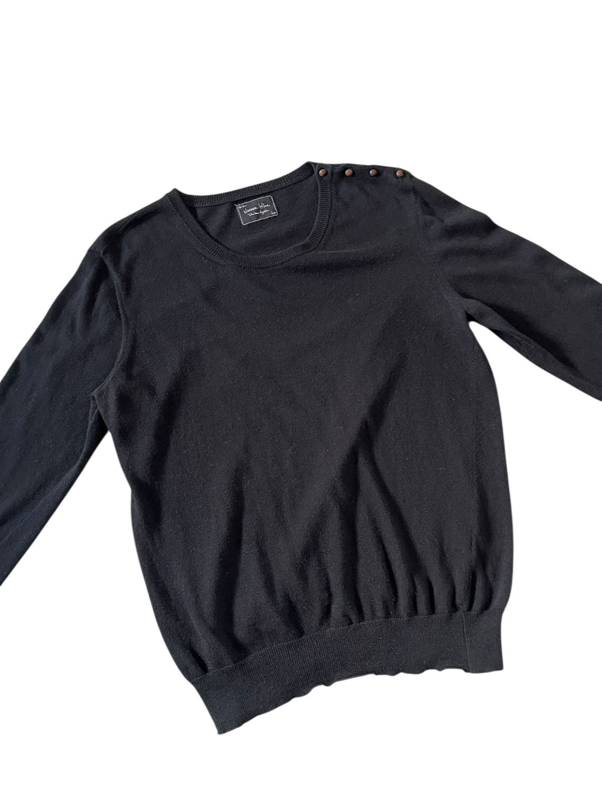 Number (N)ine 2000s Number (N)ine Off Shoulder Button Alpaca Knit Sweater Size US M / EU 48-50 / 2 - 6 Thumbnail