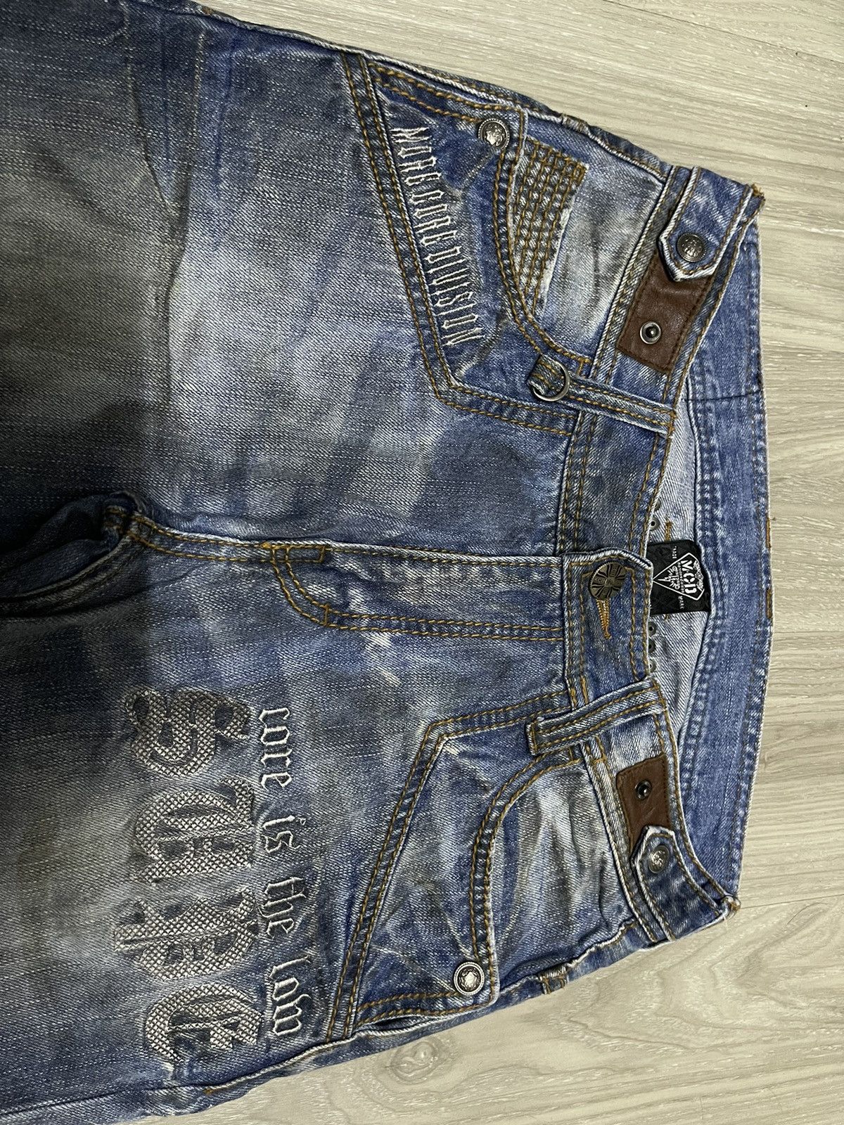 Designer × Japanese Brand MCD More Core Division - Japanese Jeans Wax Look Honeycomb Size US 30 / EU 46 - 4 Thumbnail