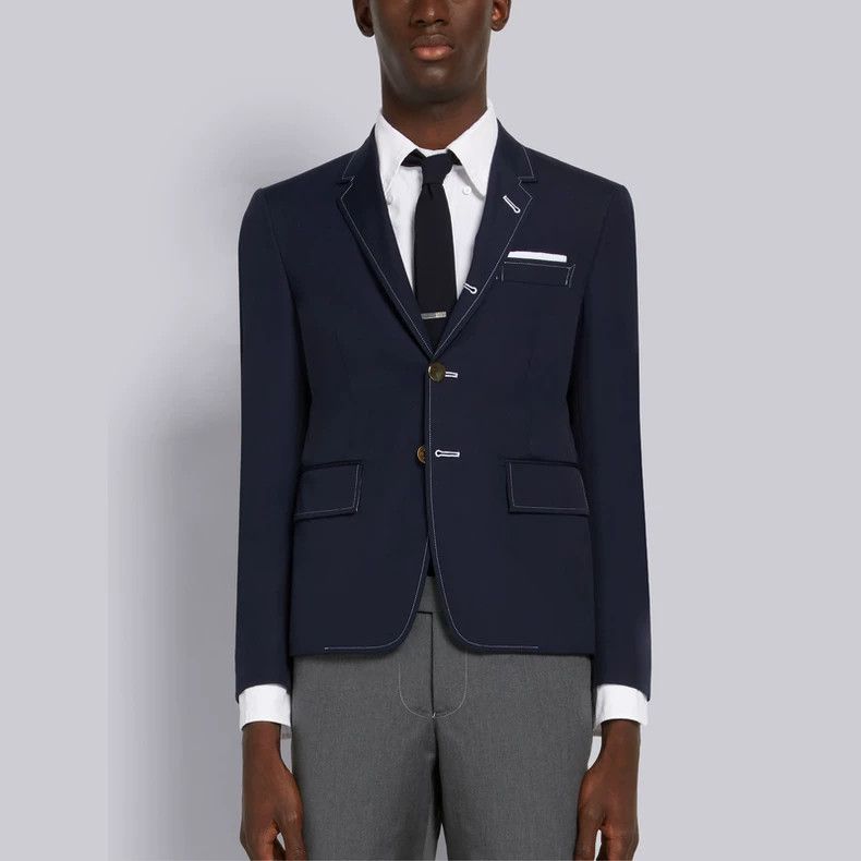 Thom Browne Thom Browne size0 Blue navy dress jacket Size 34S - 1 Thumbnail