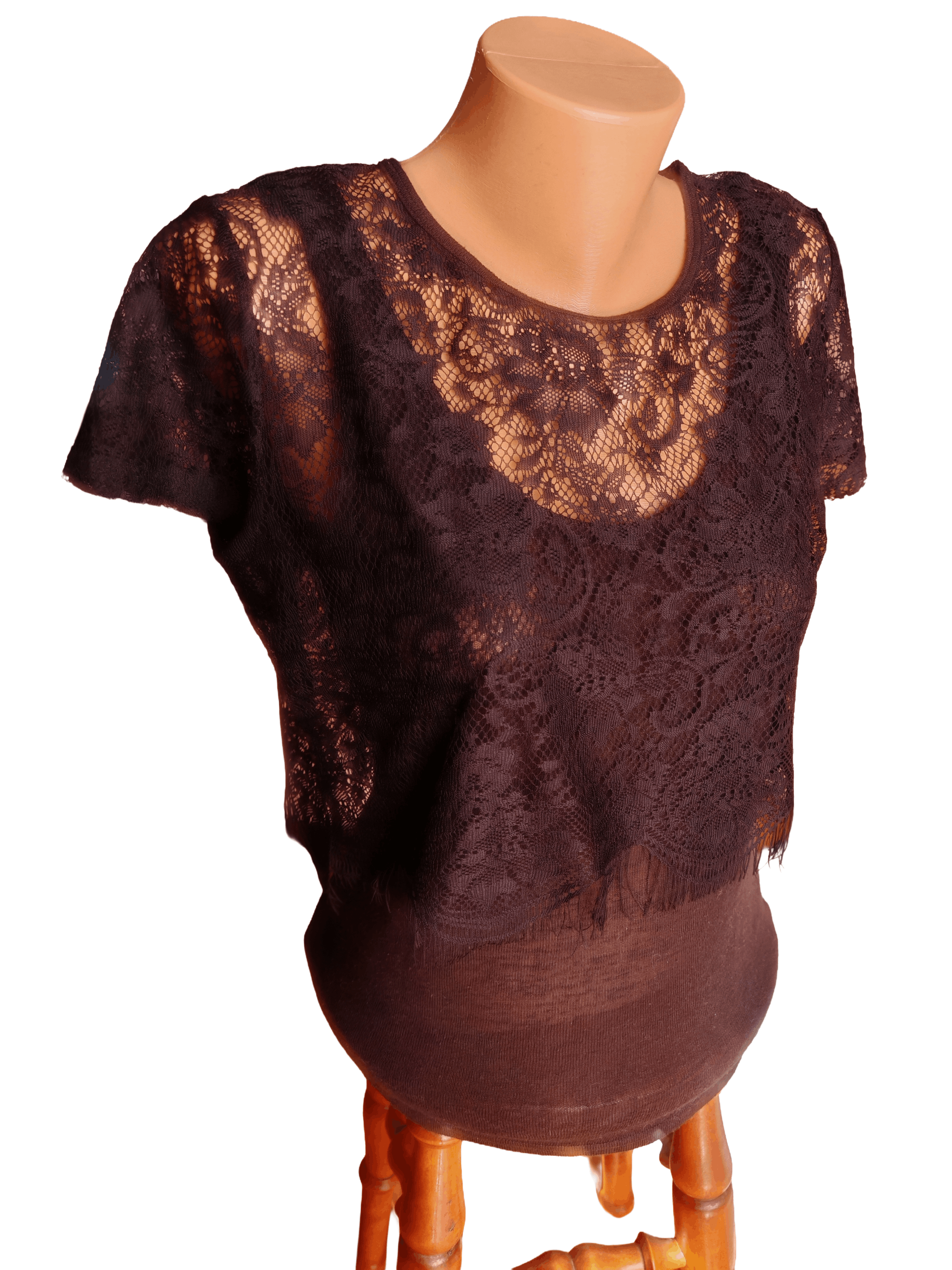 Other Y2K Black Lace Women's Lace Layered Top Grunge size S Size S / US 4 / IT 40 - 5 Thumbnail