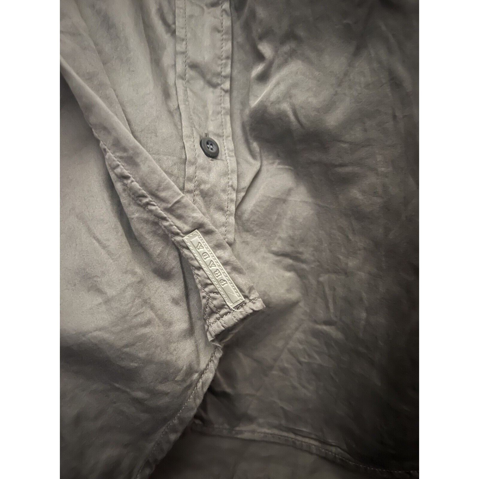 Prada Men's Khaki Gray Longsleeve Shirt Size 40