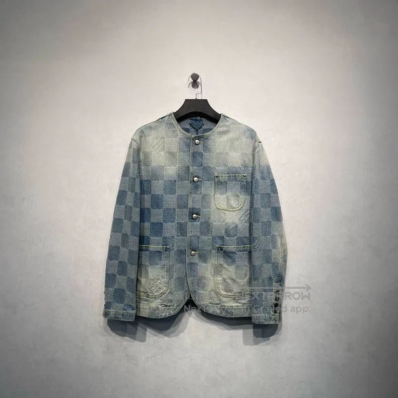 Louis Vuitton Louis Vuitton SS24 Pearl Checker Denim Jacket Size US M / EU 48-50 / 2 - 1 Thumbnail