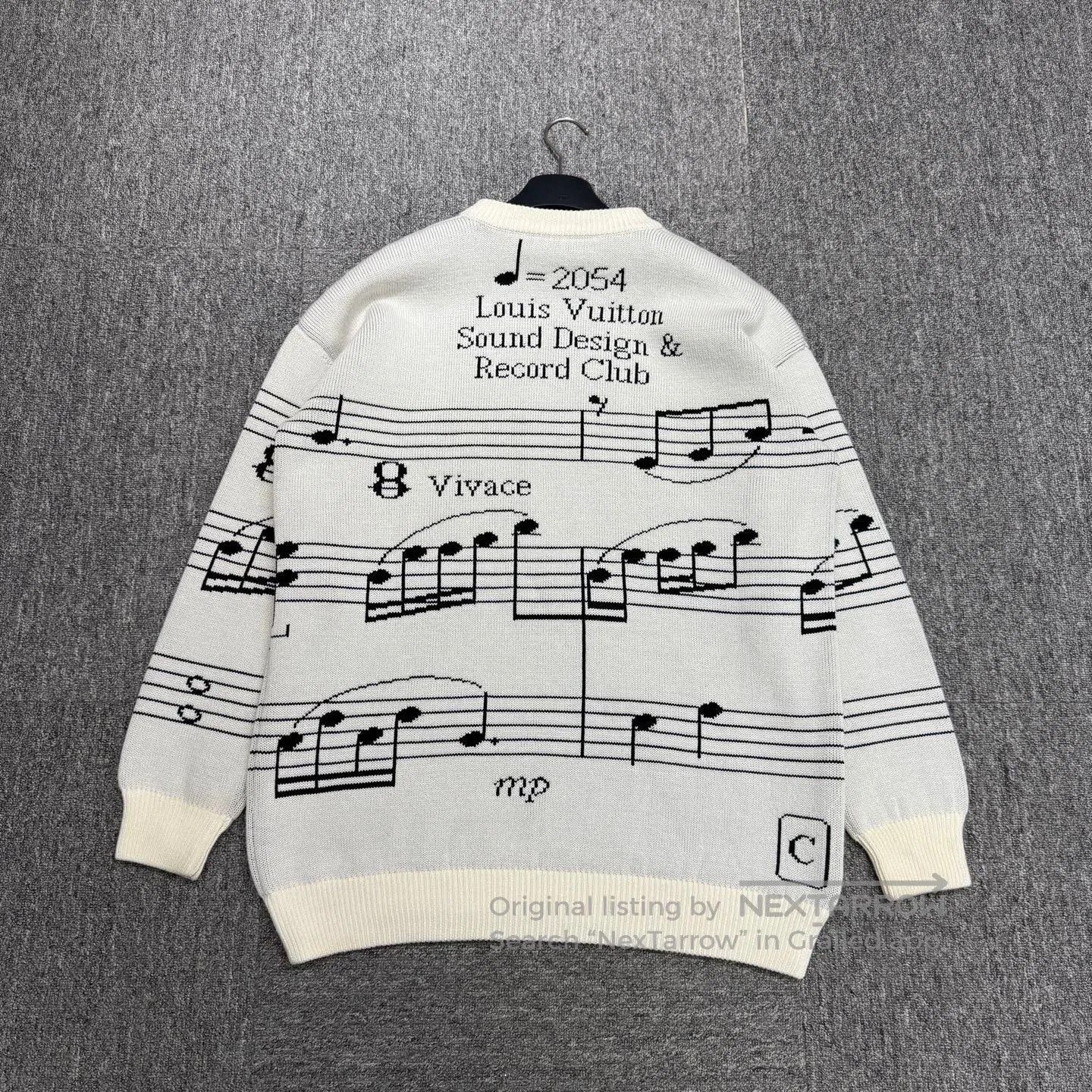Louis Vuitton White Music Notes Knit Sweater XS. Size US XS / EU 42 / 0 - 5 Thumbnail