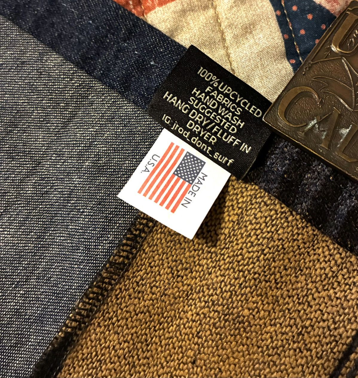 RRL Ralph Lauren CUSTOM RRL/RL PATCHWORK SCARF (100% UPCYCLED RRL FABRICS) Size ONE SIZE - 13 Thumbnail