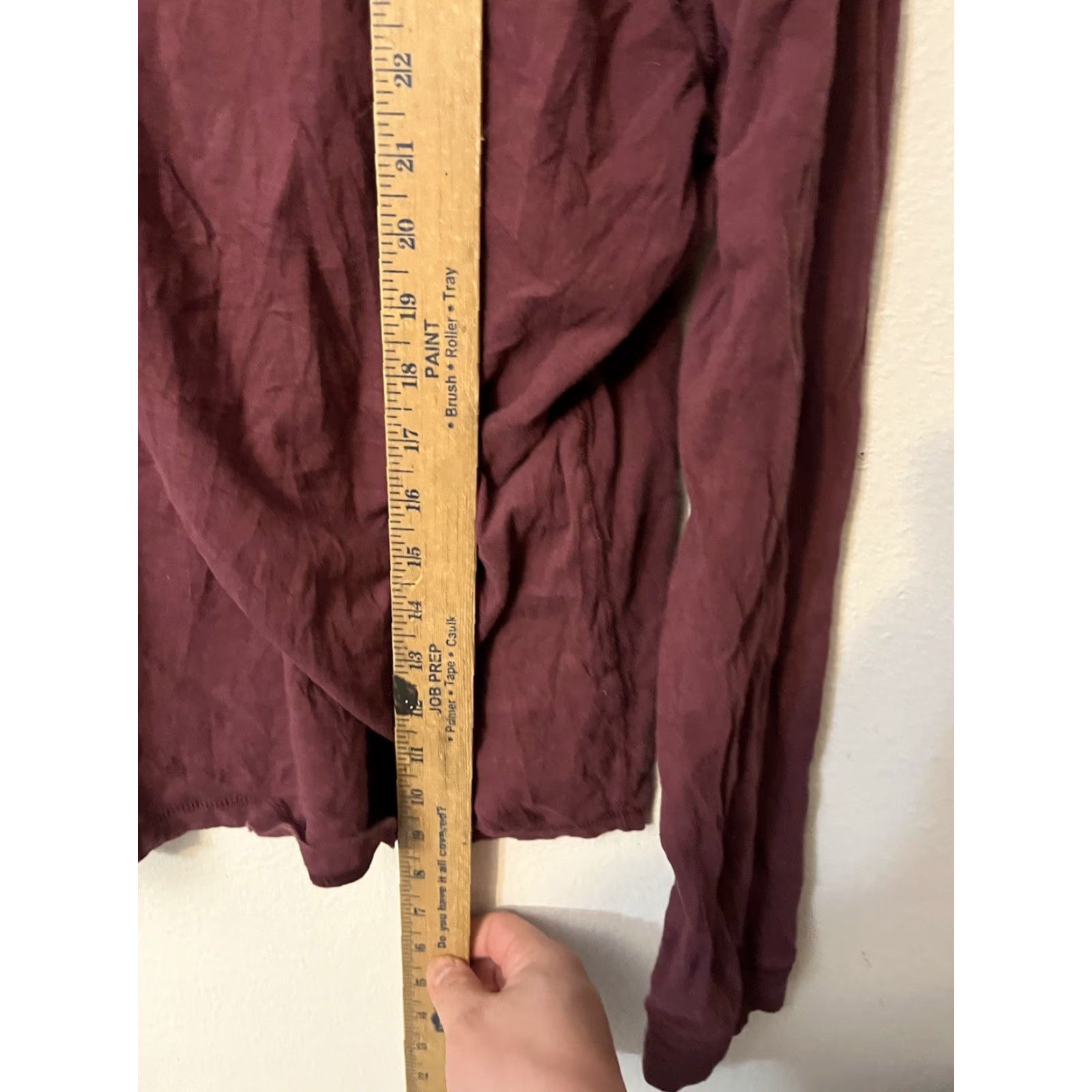 Lucky Brand VINTAGE Lucky Brand Henley Shirt Men XL Burgundy Solid Long Sleeve Casual Outdoor Golfing Size US XL / EU 56 / 4 - 4 Thumbnail