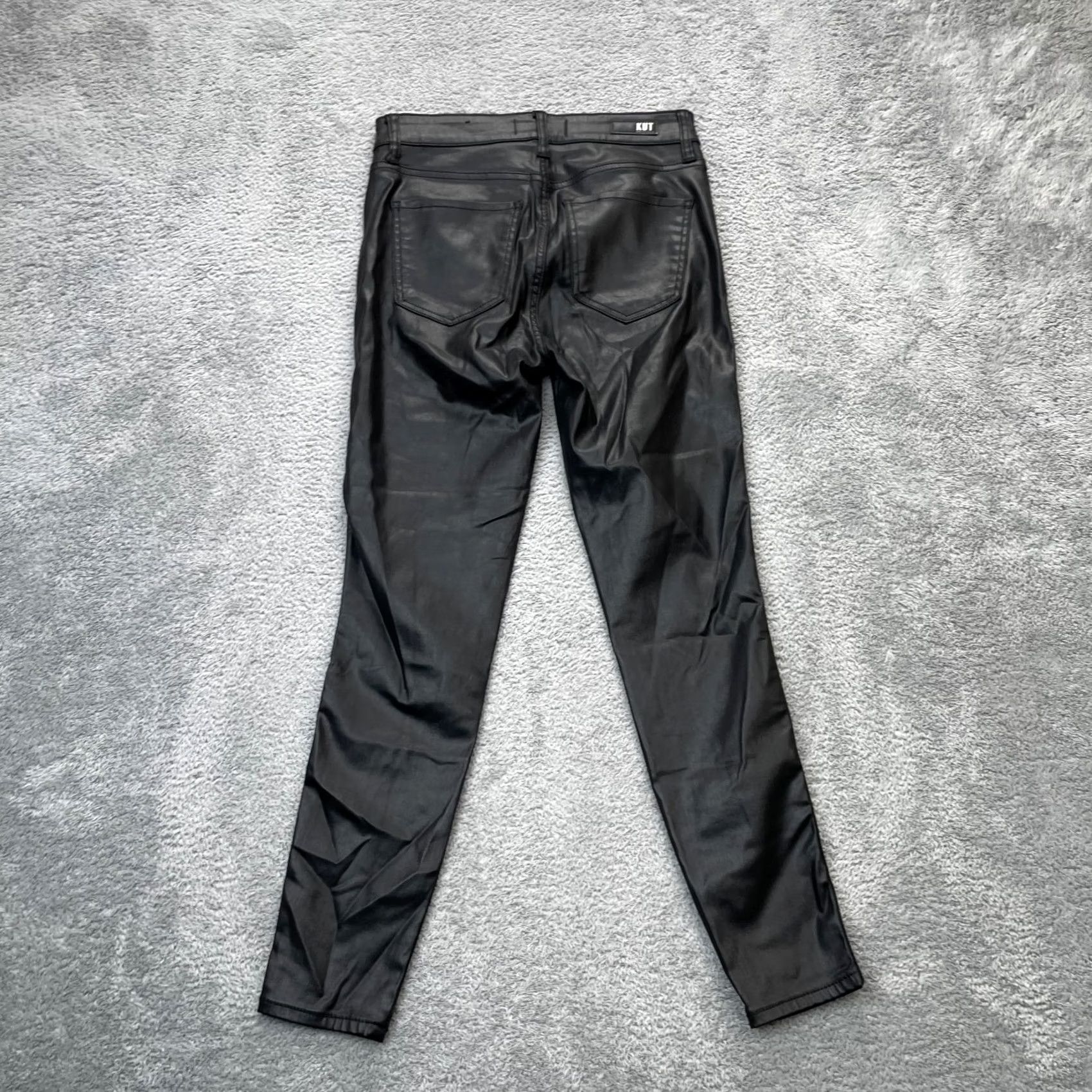 Vintage KUT from the Kloth Pants Womens 2 Black Donna Fab Ab Ankle Skinny Faux Leather Size 26" / US 2 / IT 38 - 2 Thumbnail