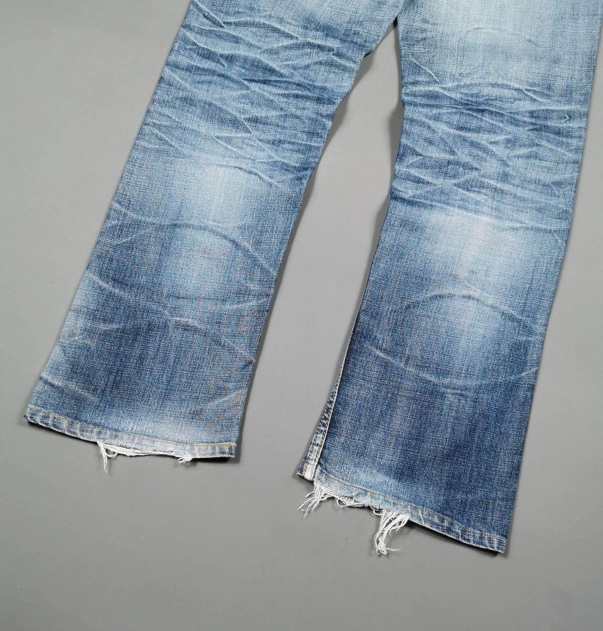 Kapital Twist Leg Shoecut Blue Way Japan Distressed Jeans Size US 34 / EU 50 - 7 Thumbnail