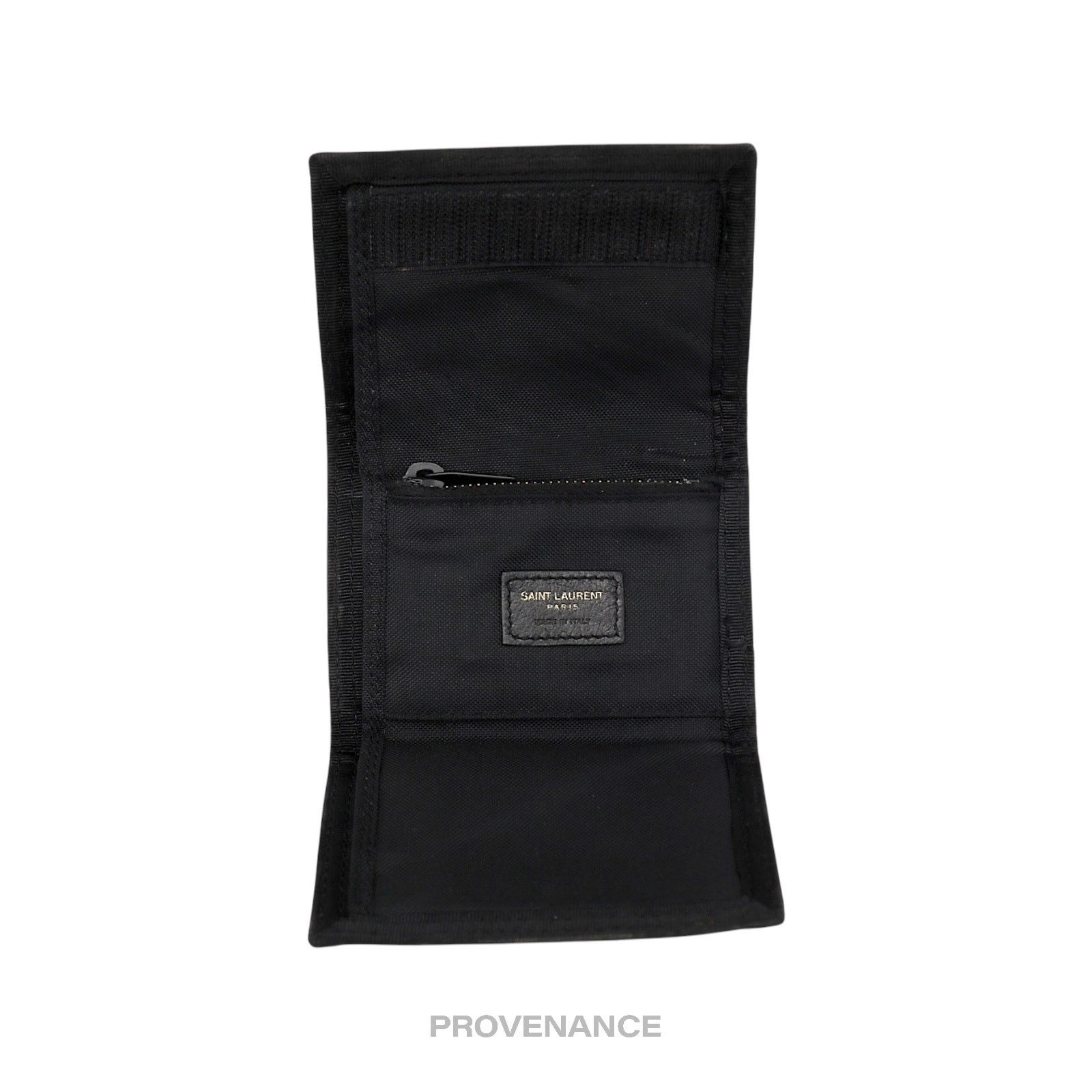 Saint Laurent Paris 🔴 Saint Laurent Paris SLP Trifold Wallet - Black Technical Size ONE SIZE - 5 Thumbnail