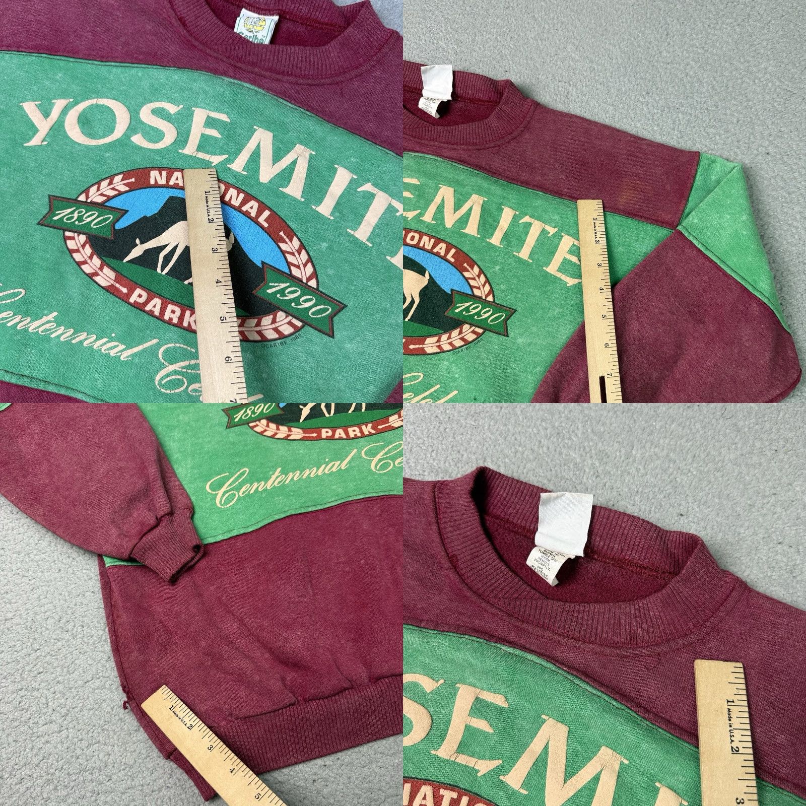 Vintage VINTAGE Yosemite Sweatshirt Adult S Red National Park Graphic 80s 90s Nature Outdoor Retro Crew Neck Pullover Size US S / EU 44-46 / 1 - 8 Thumbnail
