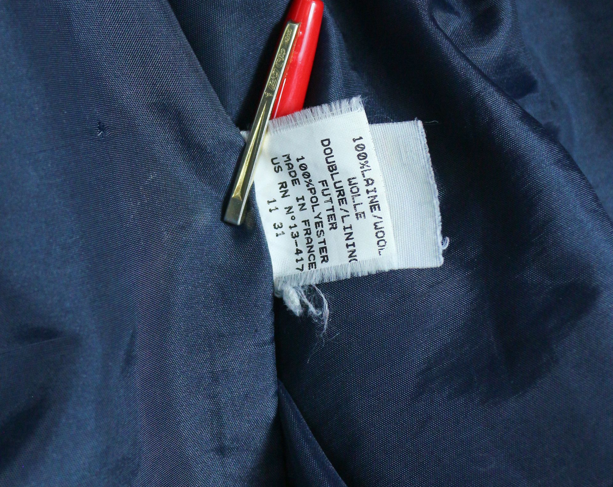 Saint James Saint James Navy Marine Sailor Pea Coat 90s Vintage Size US S / EU 44-46 / 1 - 8 Thumbnail