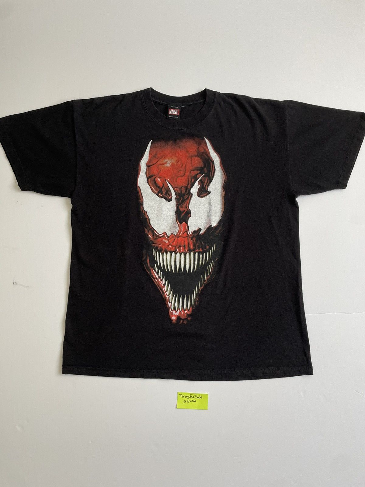 image of Marvel Carnage Mad Engine Face Print Tshirt Vintage XL in Black, Men's