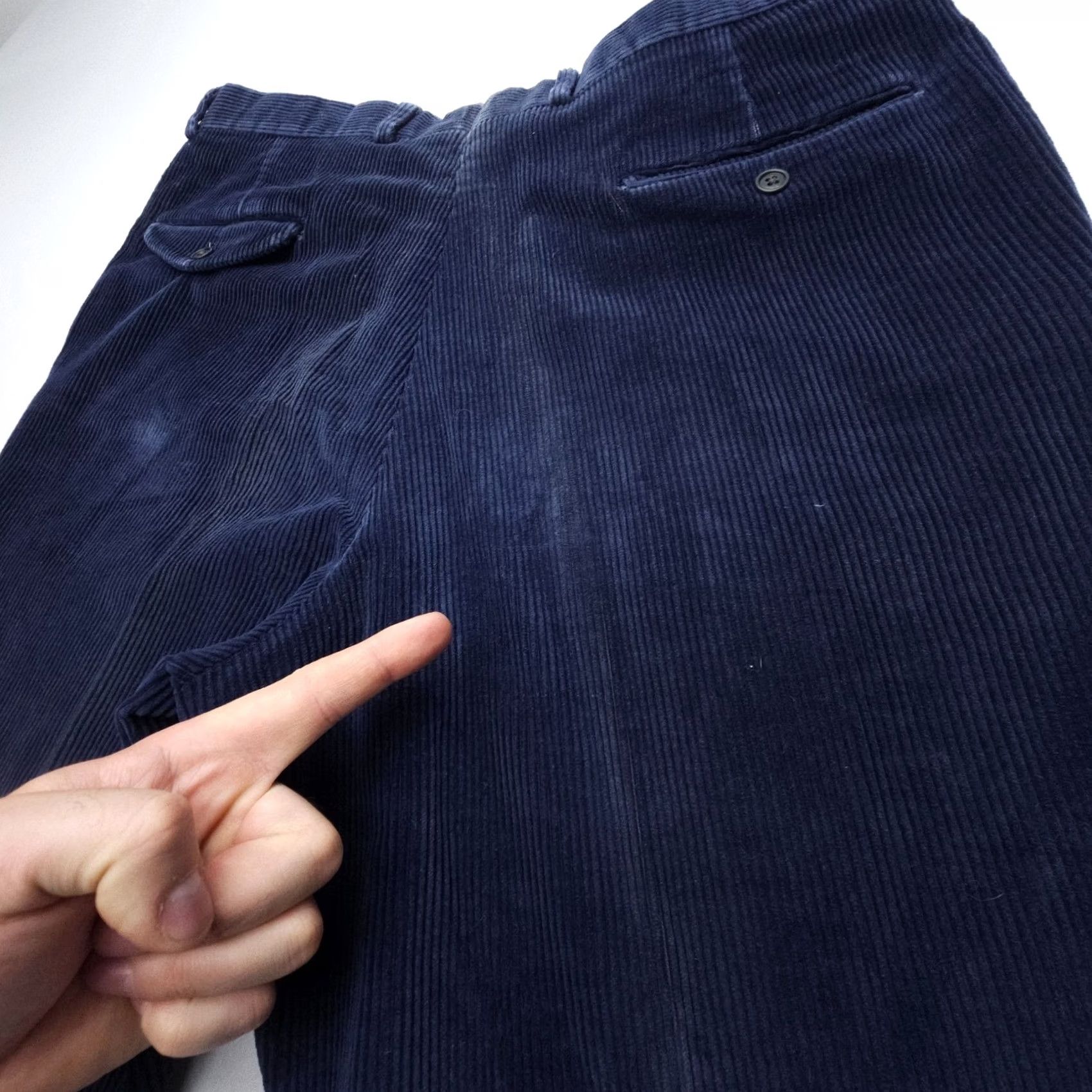 Vintage VINTAGE L.L. Bean PANTS Men 38 x 29 Corduroy Blue 80s 90s American Casual Chino Straight Front Mens Size US 38 / EU 54 - 4 Thumbnail