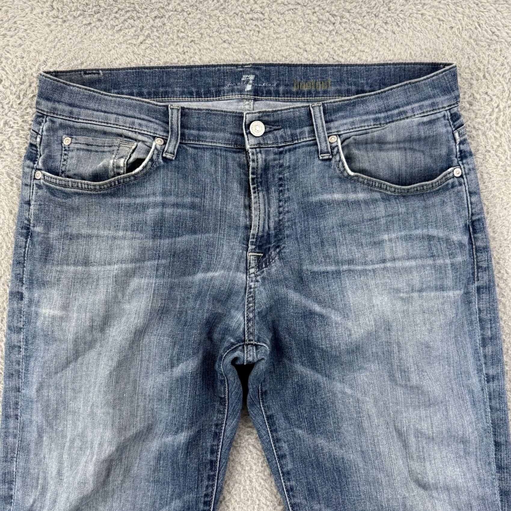 7 For All Mankind 7 For All Mankind Jeans Bootcut Mens 34x31 Blue Denim Stretch 5-Pocket City USA Size US 34 / EU 50 - 3 Thumbnail
