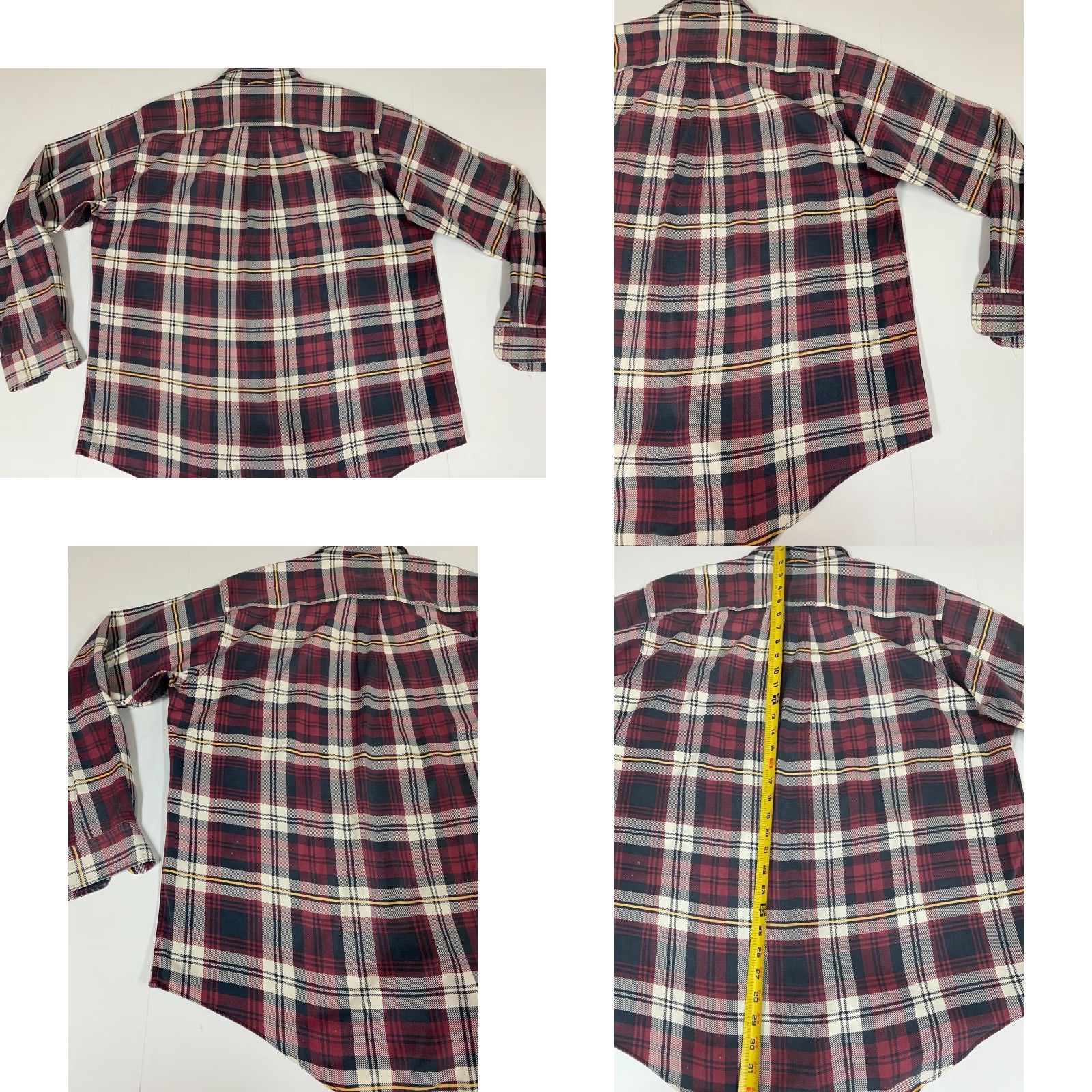 Vintage Hunt Club Shirt Mens Large Red Plaid Button-Down Short Sleeve Collared Button-Up Knit Polyester Size US L / EU 52-54 / 3 - 8 Thumbnail