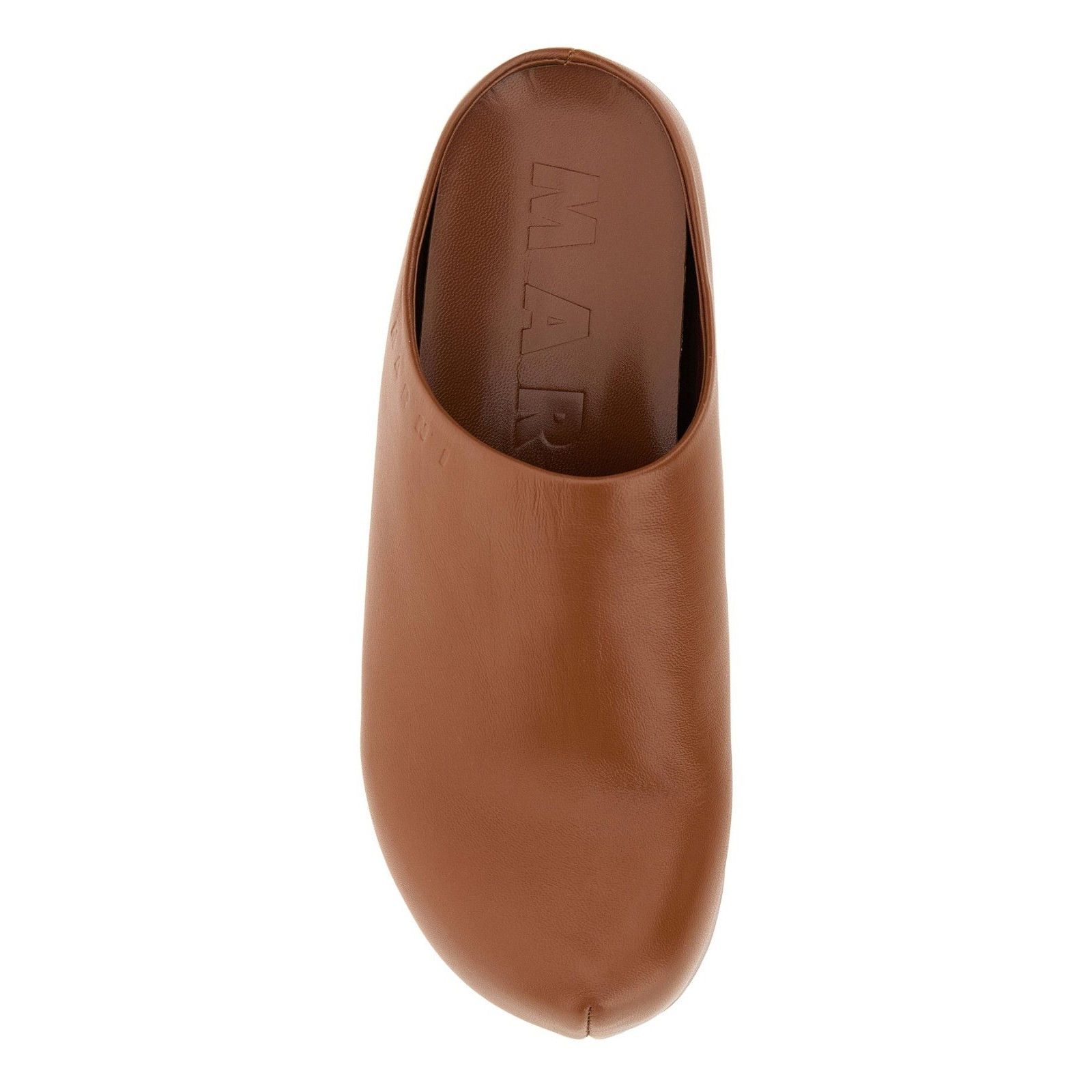 Marni MARNI Brown Leather 50mm Platform Mules New & Authentic (Wom Size US 8 / IT 38 - 4 Thumbnail