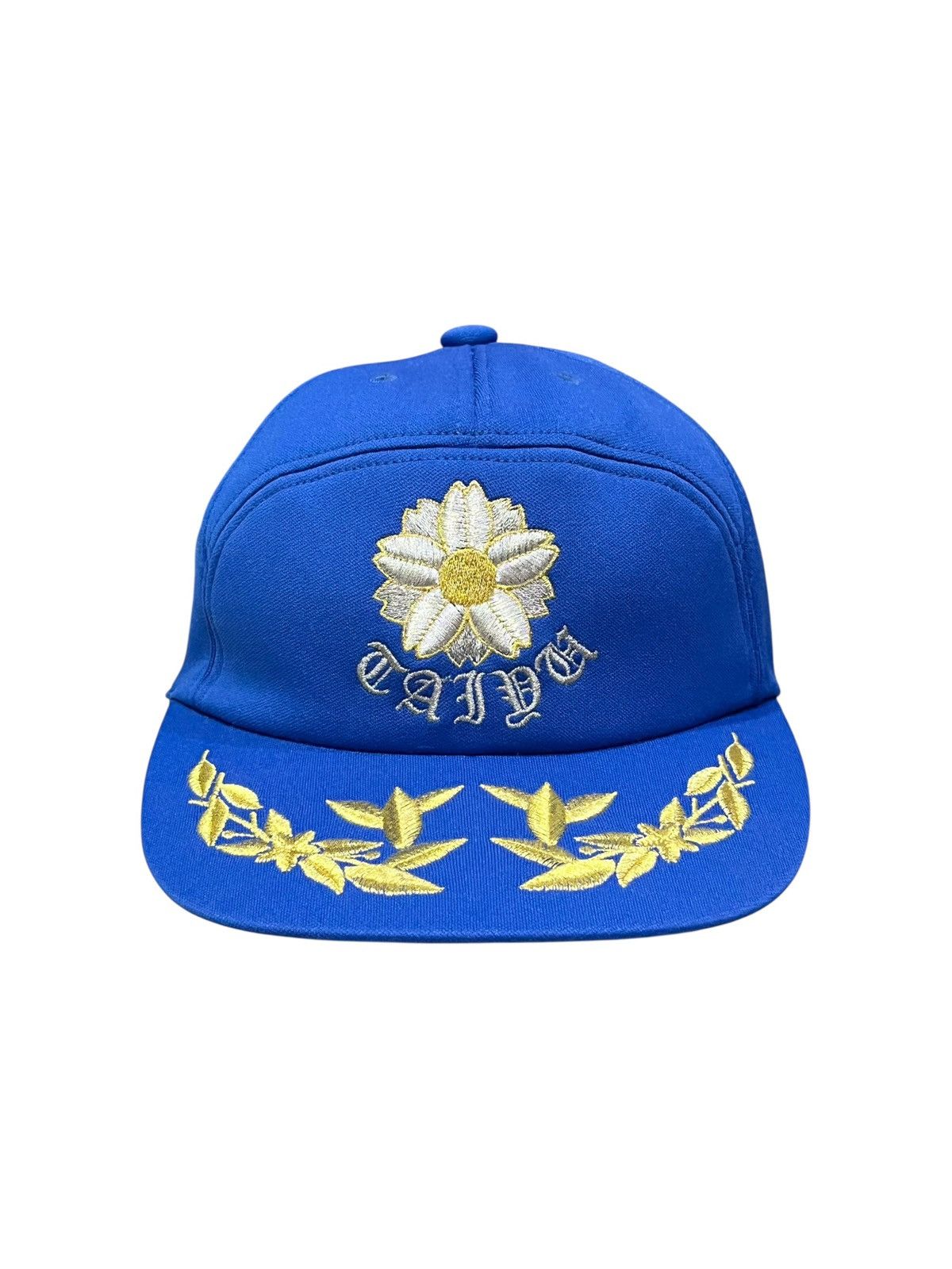 Japanese Brand 🌸Vintage Japan Gothic Floral Gold Embroidery Cap YKK Size ONE SIZE - 2 Thumbnail