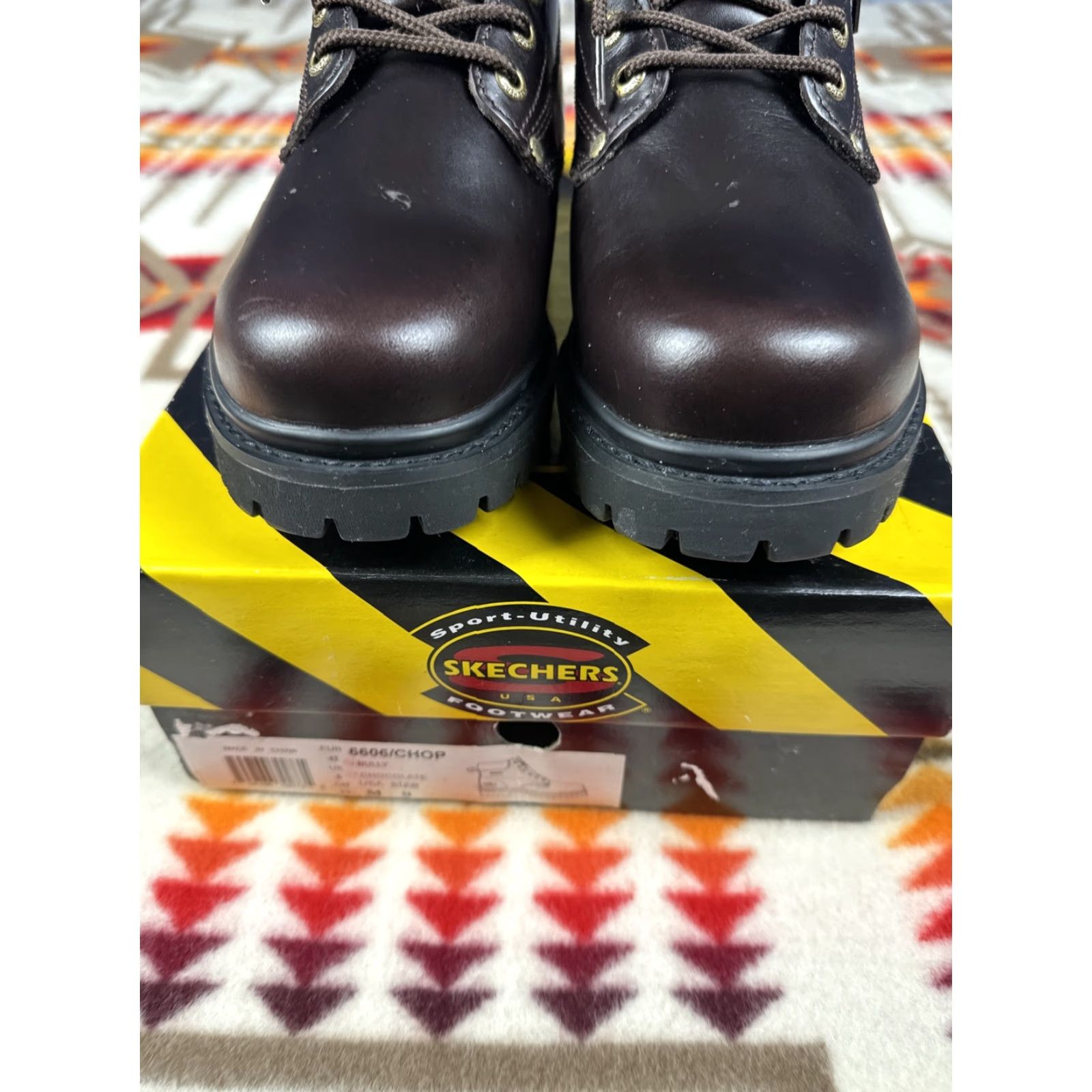 SKECHERS VINTAGE Skechers Bully Brown Boots 6606 Mens Sz 9 M W Box Leather Boots Brown 9 Mens Size US 9 / EU 42 - 6 Thumbnail