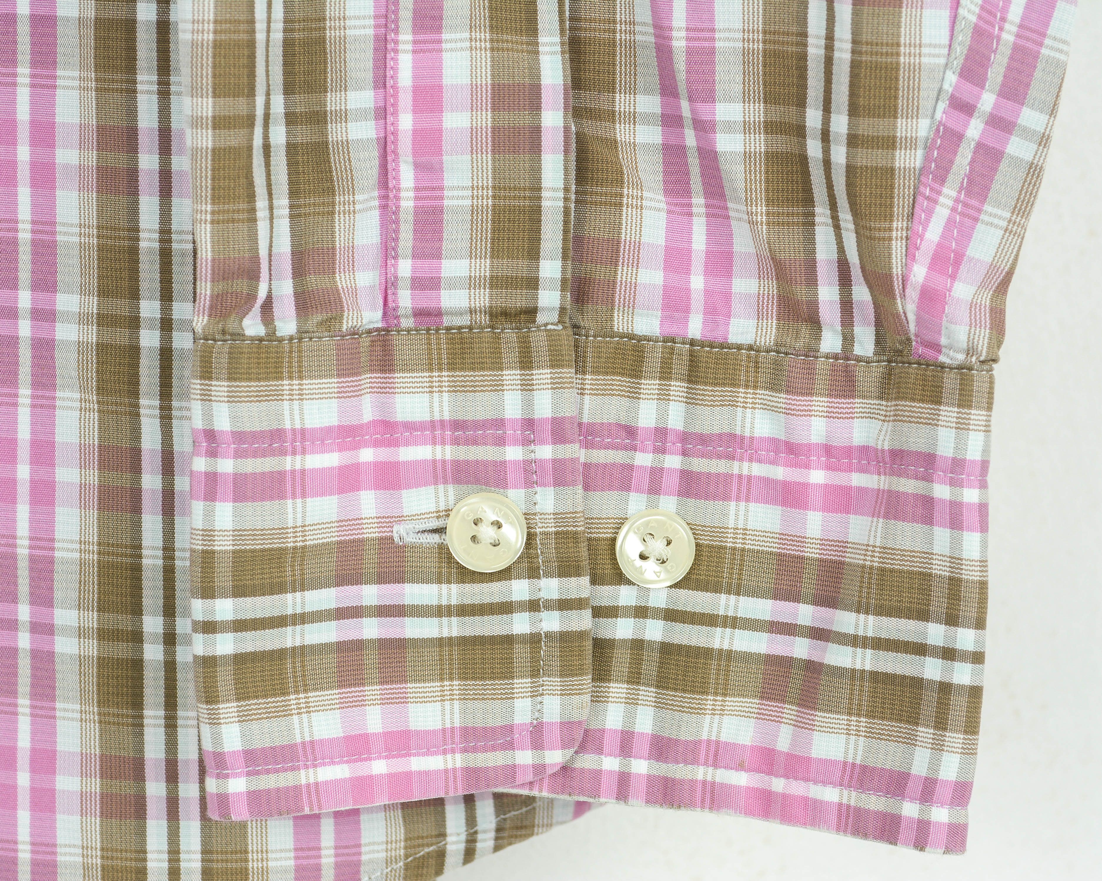 Gant Noyack Poplin XL Shirt Button Long Sleeve Check Plaid Tartan Size US XL / EU 56 / 4 - 3 Thumbnail
