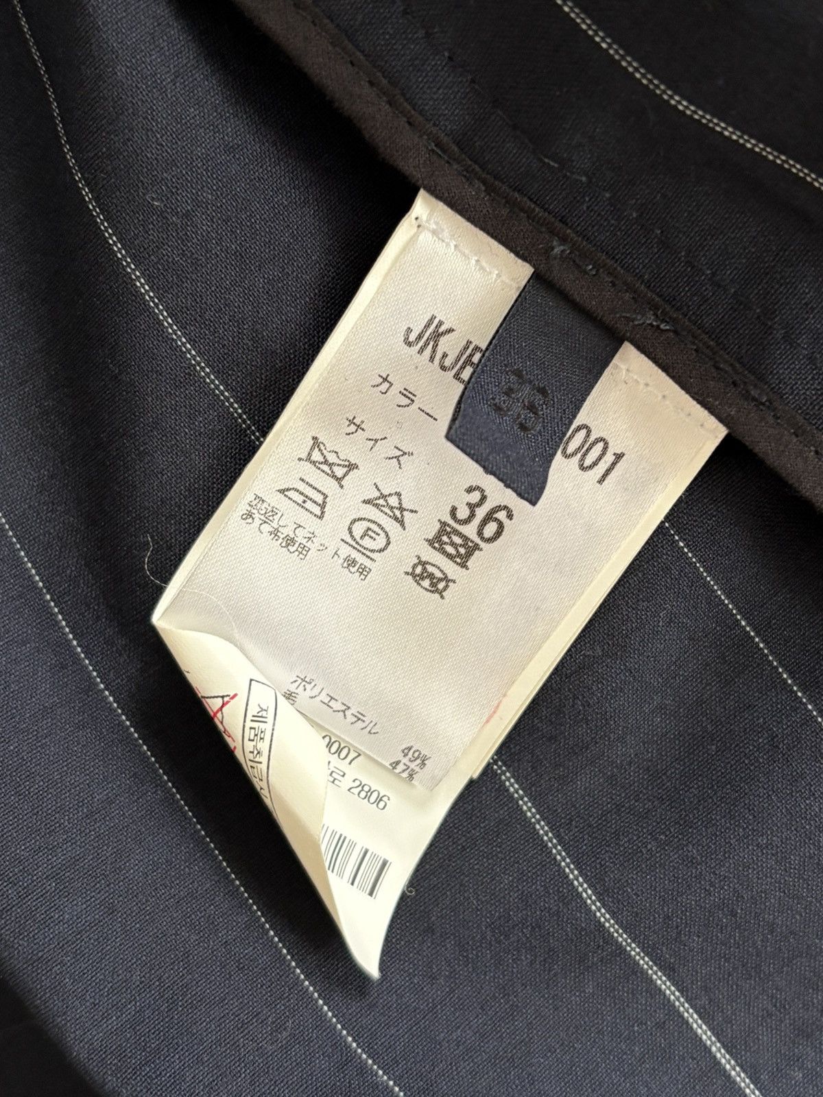 Juun.J SS19 Oversized Navy Pinstripe Blazer Size 36R - 3 Thumbnail