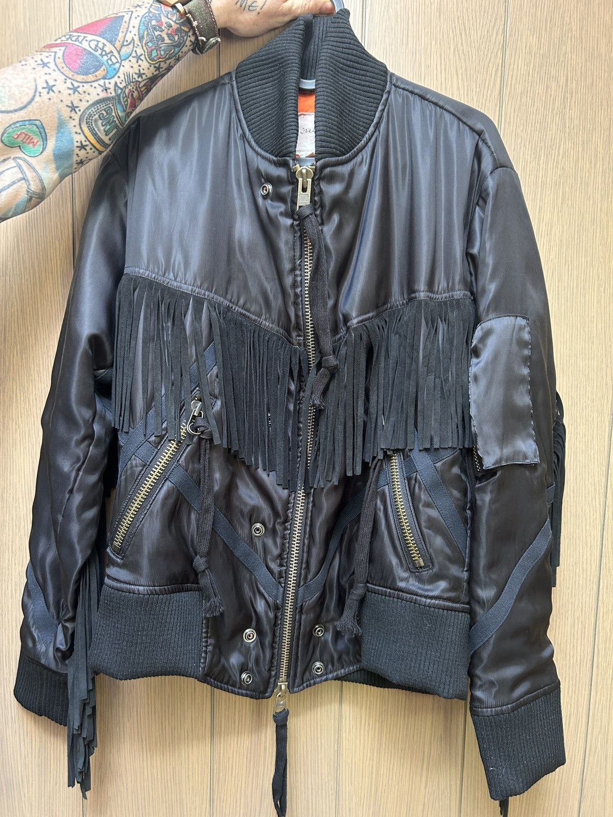 Greg Lauren Greg Lauren Black Tails Flight Jacket Size US M / EU 48-50 / 2 - 4 Thumbnail