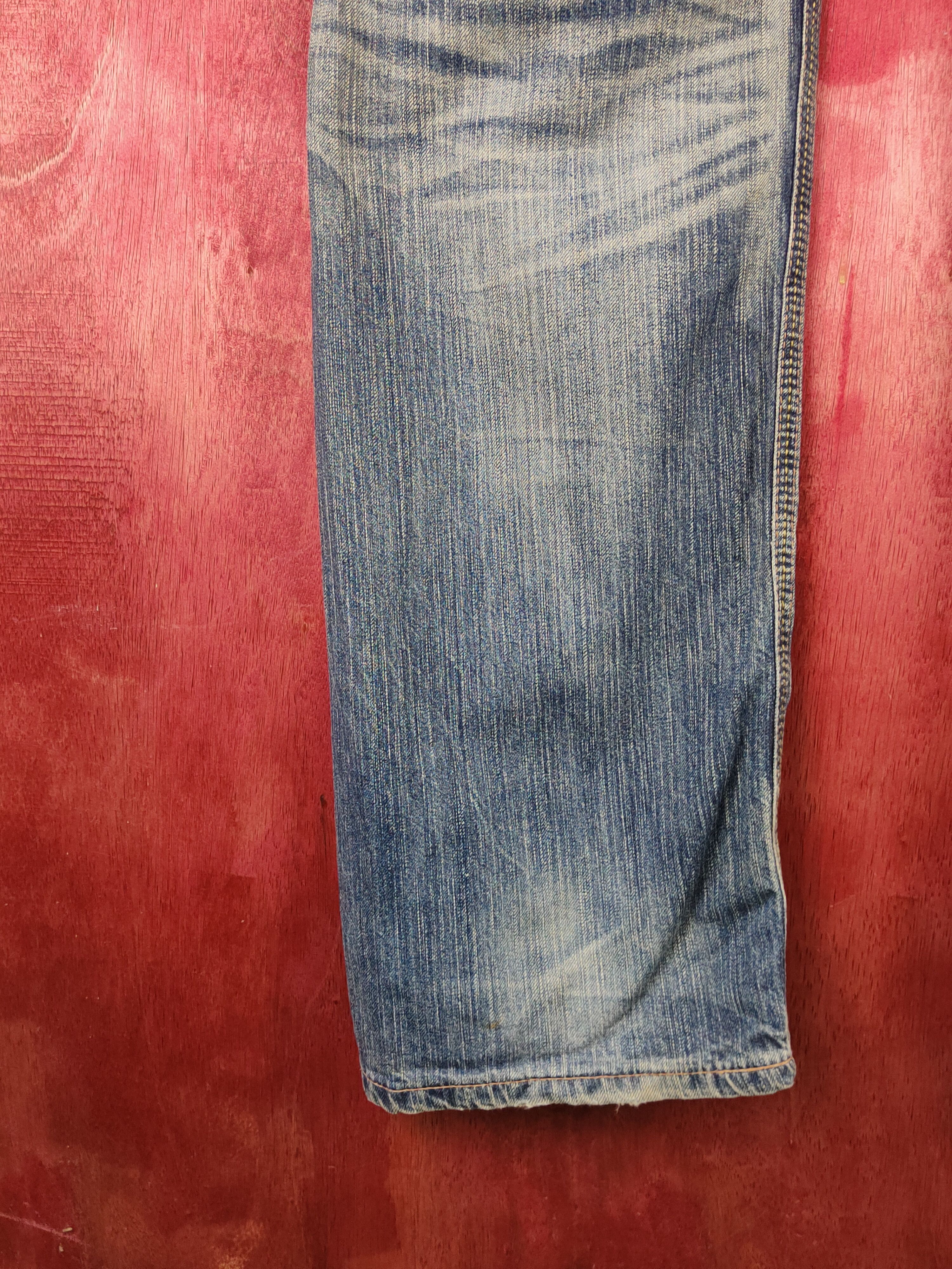 Edwin Edwin Dark Blue Faded Distressed Ripped Jeans #S2252 Size US 34 / EU 50 - 13 Thumbnail