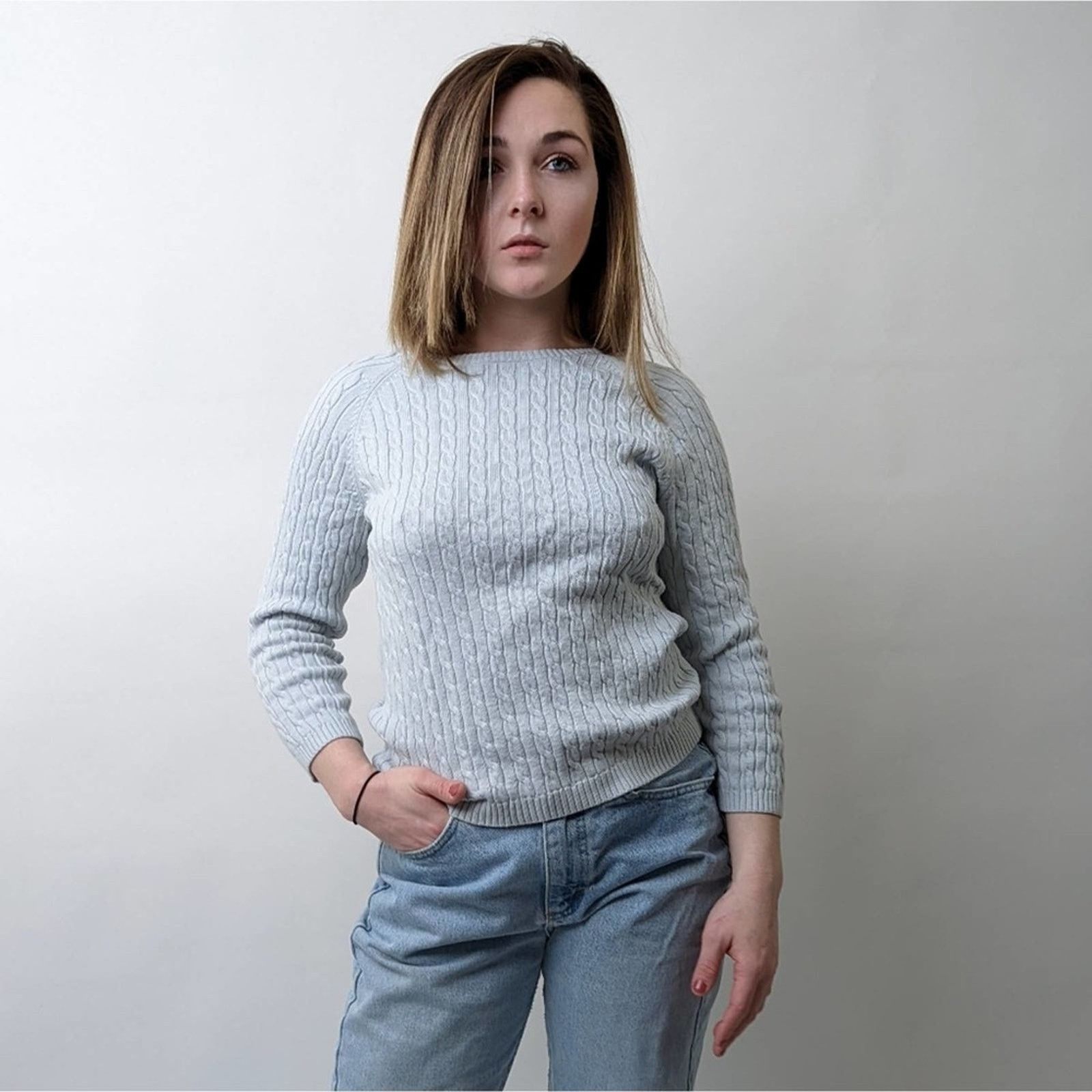 Tommy Hilfiger Tommy Hilfiger Ribbed Pullover Cableknit Sweater - M Size M / US 6-8 / IT 42-44 - 1 Thumbnail