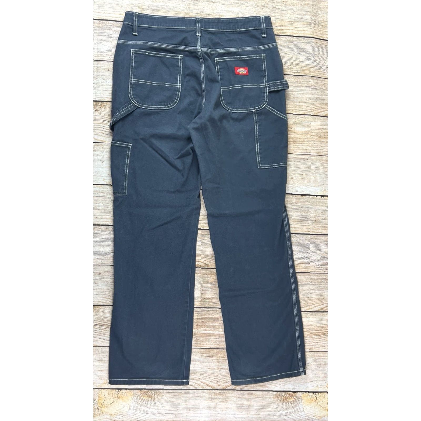 Dickies Dickies Women’s Carpentar Baggy Grey White Pants Size 11/30 Size 32" / US 10 / IT 46 - 5 Thumbnail