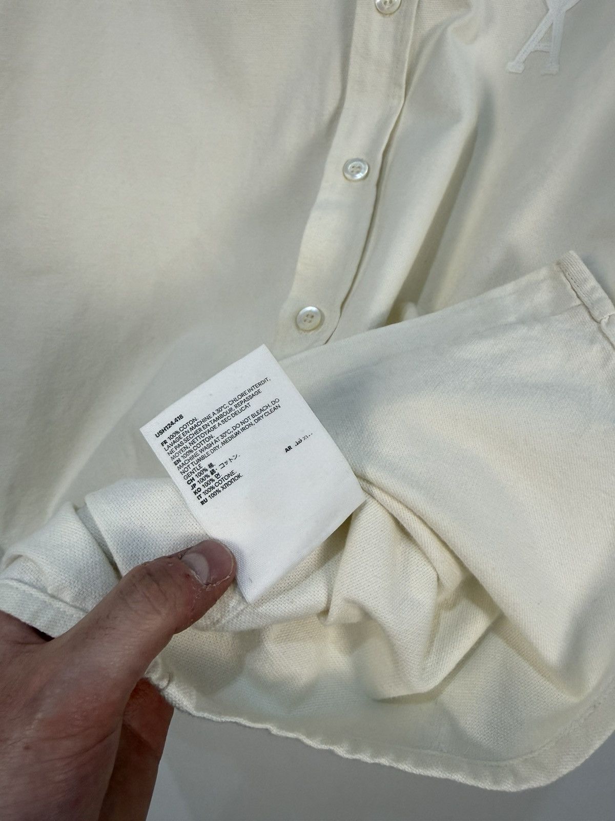 AMI Ami Paris “Ami de Coeur” Logo Embroidery Button-Up Shirt Size US M / EU 48-50 / 2 - 11 Thumbnail
