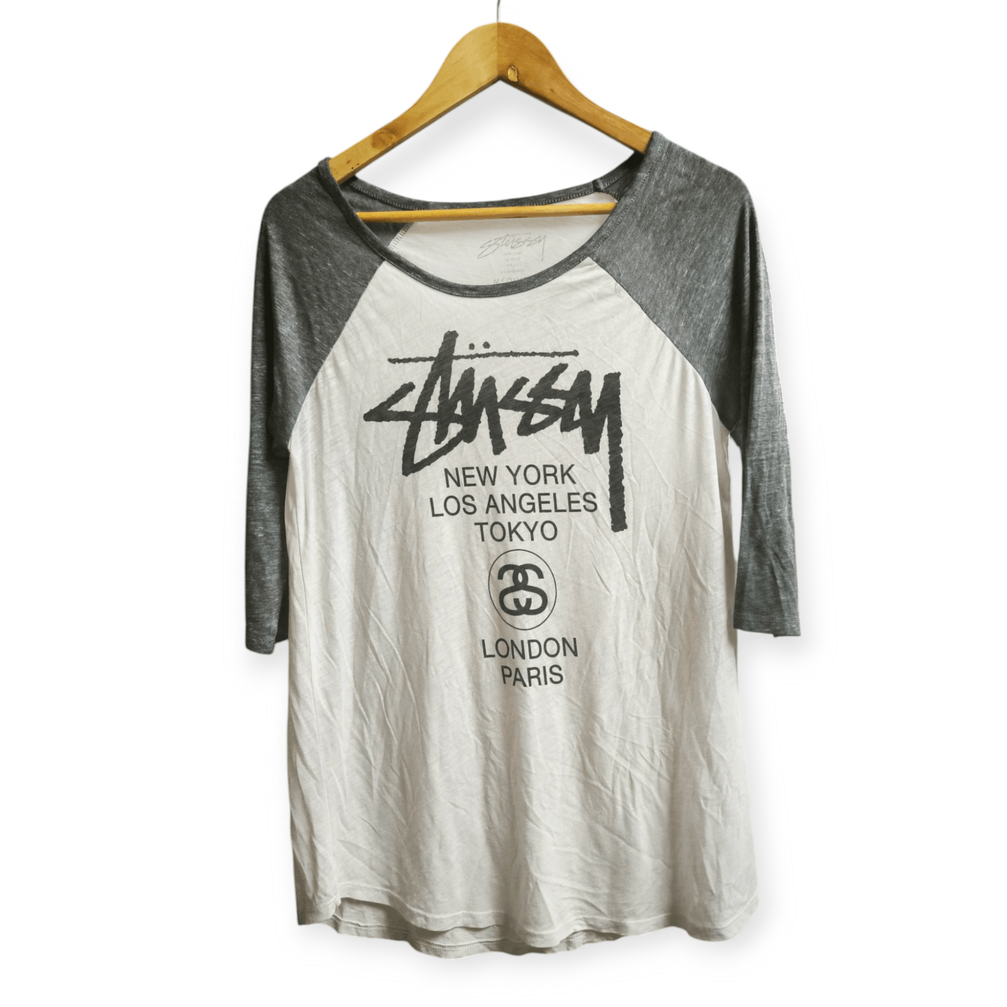 Stussy World Tour Raglan Tee Size M / US 6-8 / IT 42-44 - 4 Thumbnail