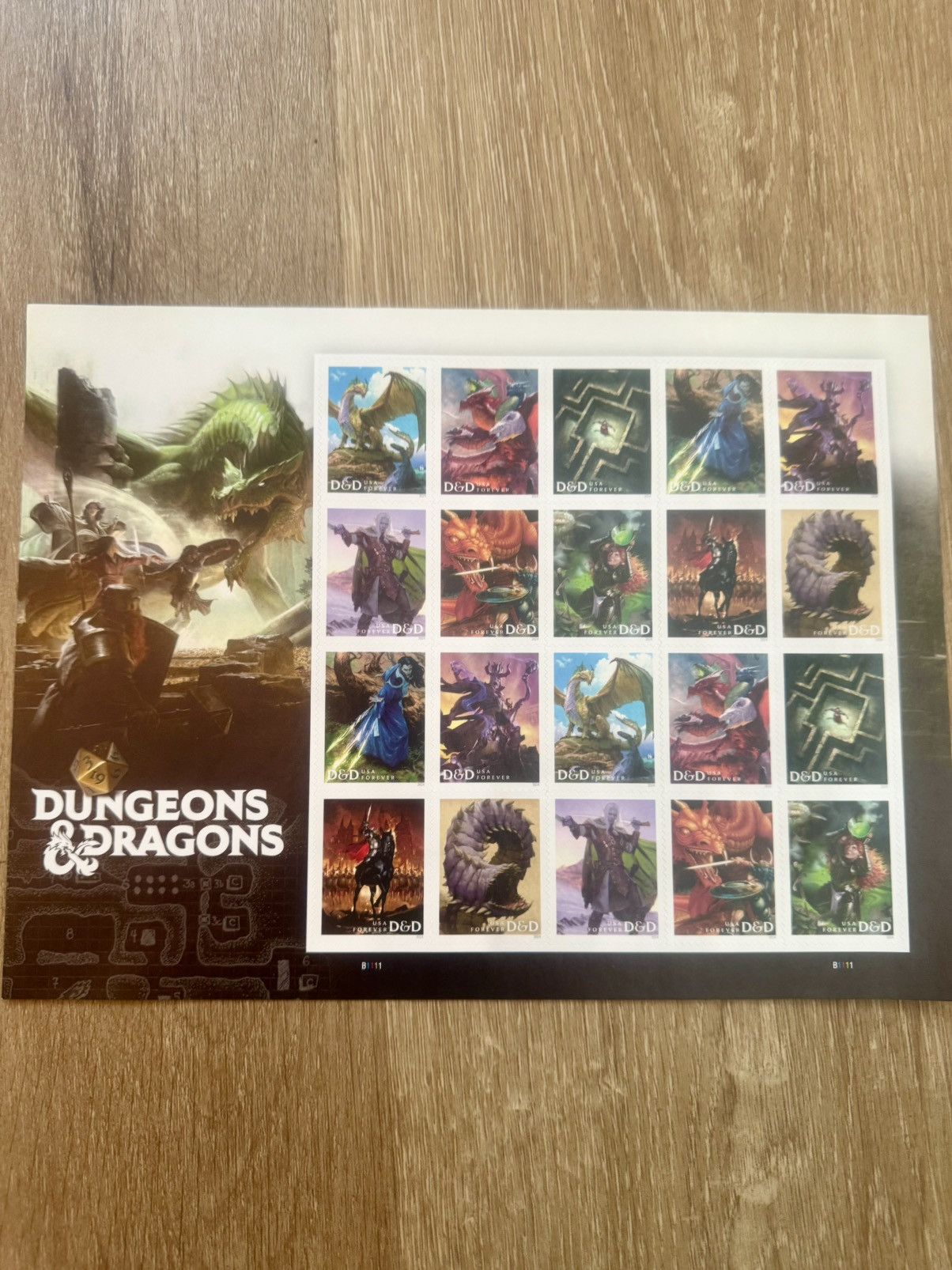 Brain Dead Dungeons & Dragons 2x Collectors Sheets of Stamps (2023) Size ONE SIZE - 12 Thumbnail