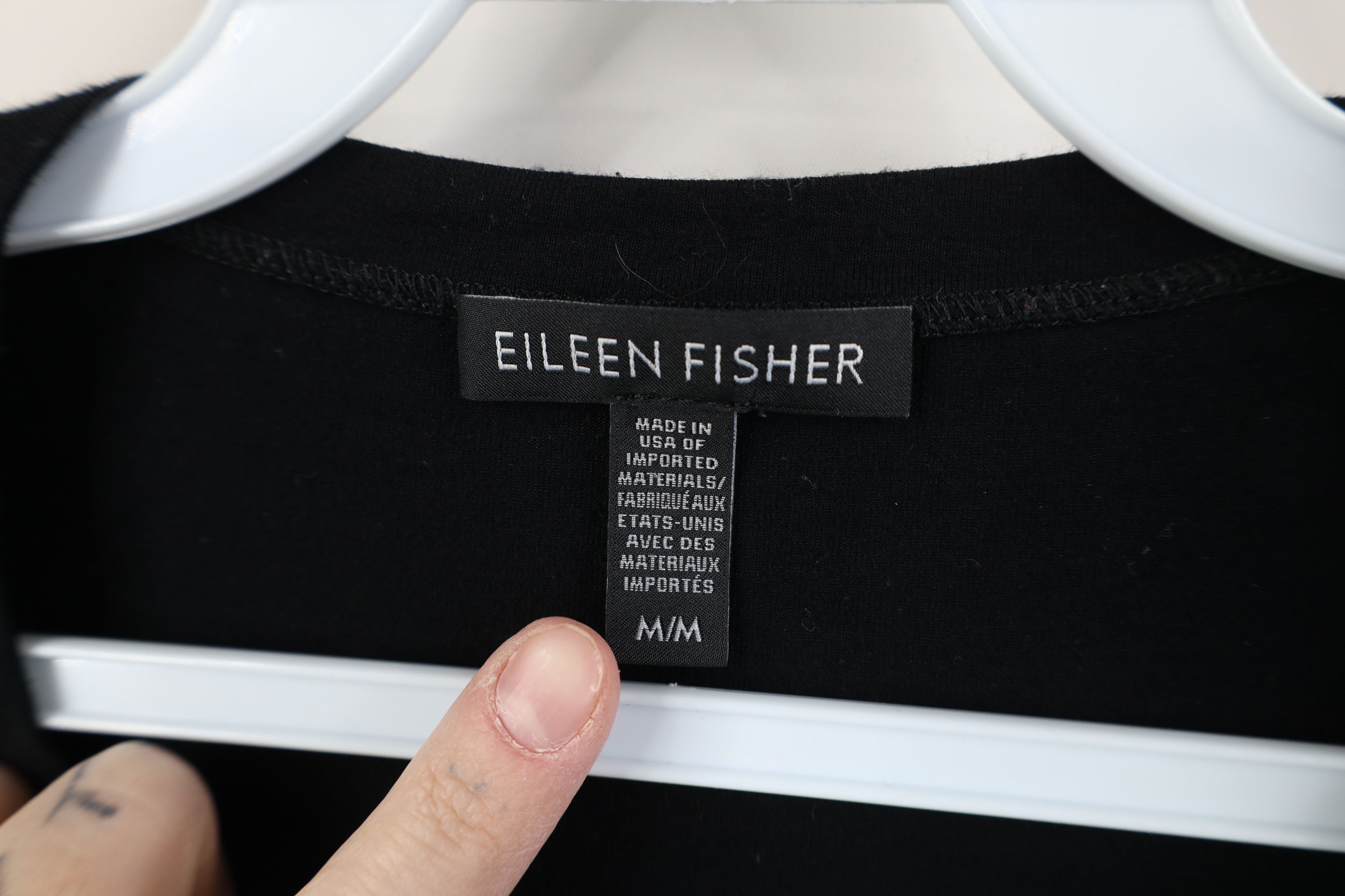 Eileen Fisher Eileen Fisher Stretch Knit Short Sleeve T-Shirt Black USA Size M / US 6-8 / IT 42-44 - 4 Thumbnail