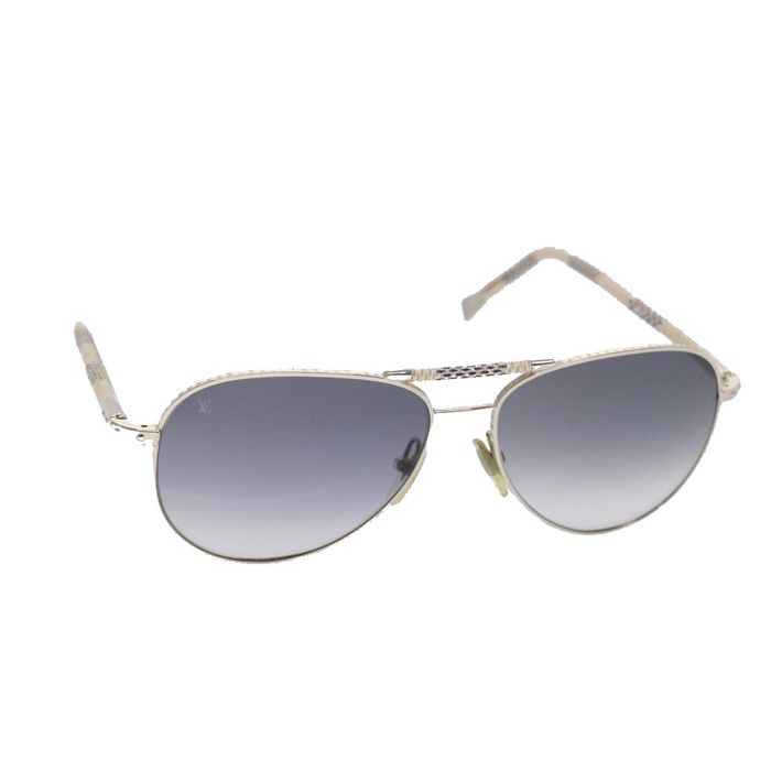 Black Louis Vuitton Attraction Pilot Aviator Sunglasses