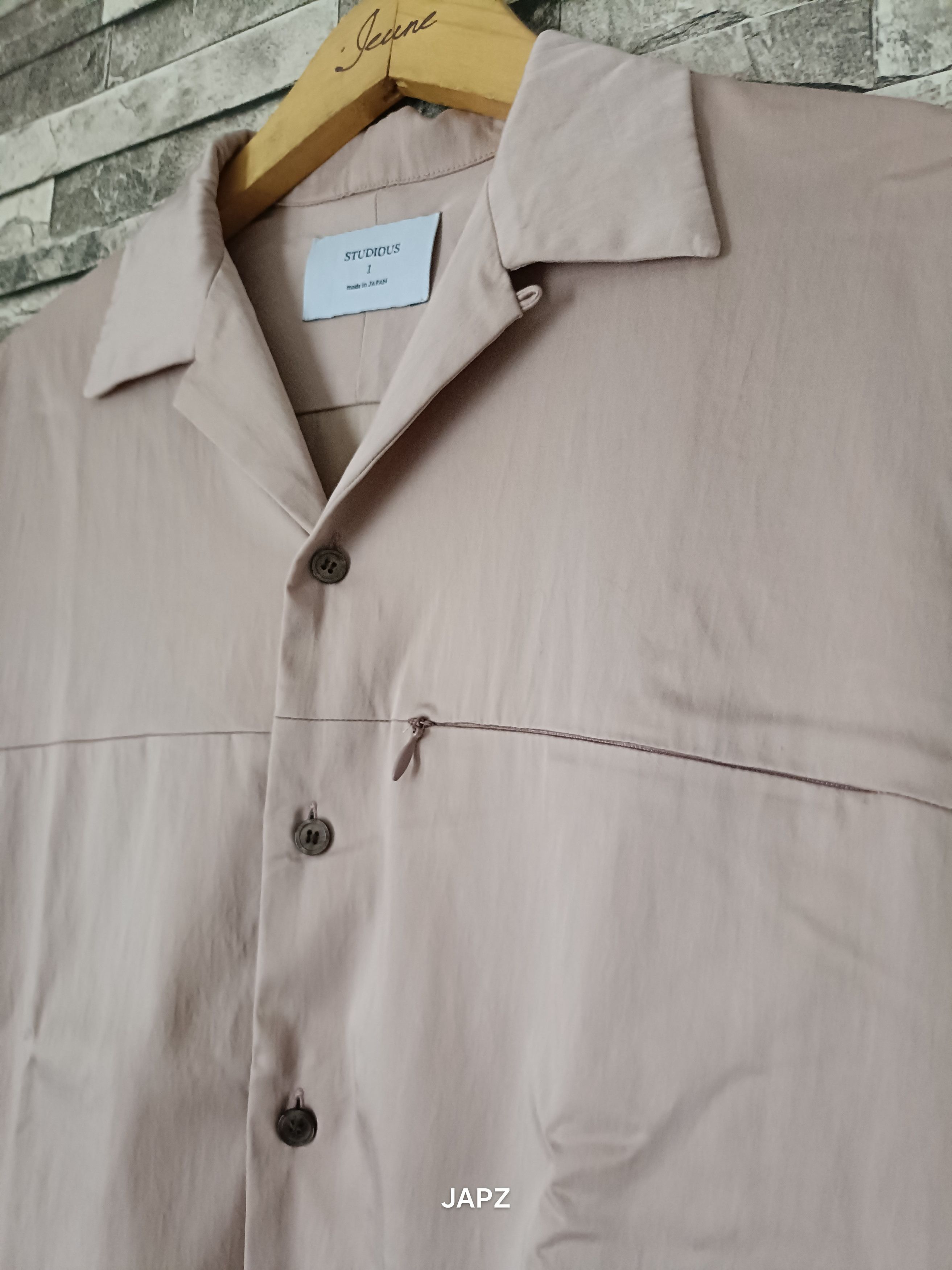 STUDIOUS Studious Japan cupro contemporary open collar shirt Size US S / EU 44-46 / 1 - 2 Thumbnail