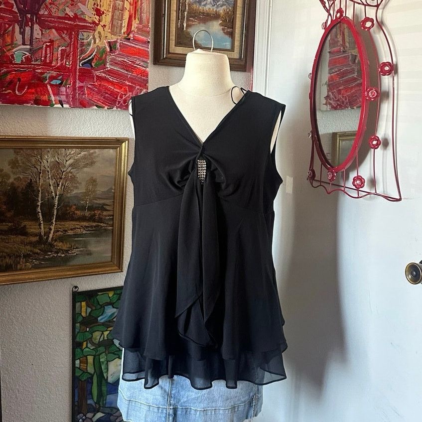 Other r&m richards black babydoll tank top Size XXL / US 16-18 / IT 52-54 - 1 Thumbnail