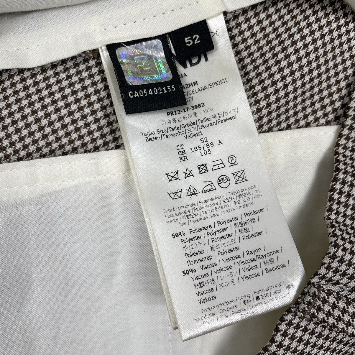 Fendi Fendi SS19 Beige Checked Trousers Size US 36 / EU 52 - 10 Thumbnail