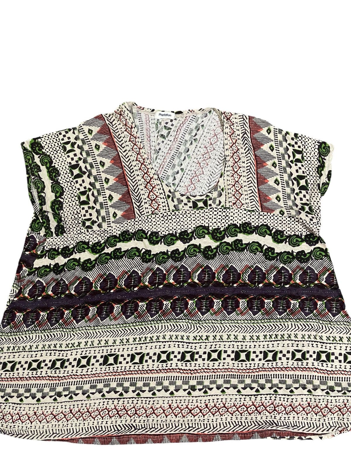 Issey Miyake Issey Miyake Plantation Aztec Abstract T Shirt Size L / US 10 / IT 46 - 1 Thumbnail